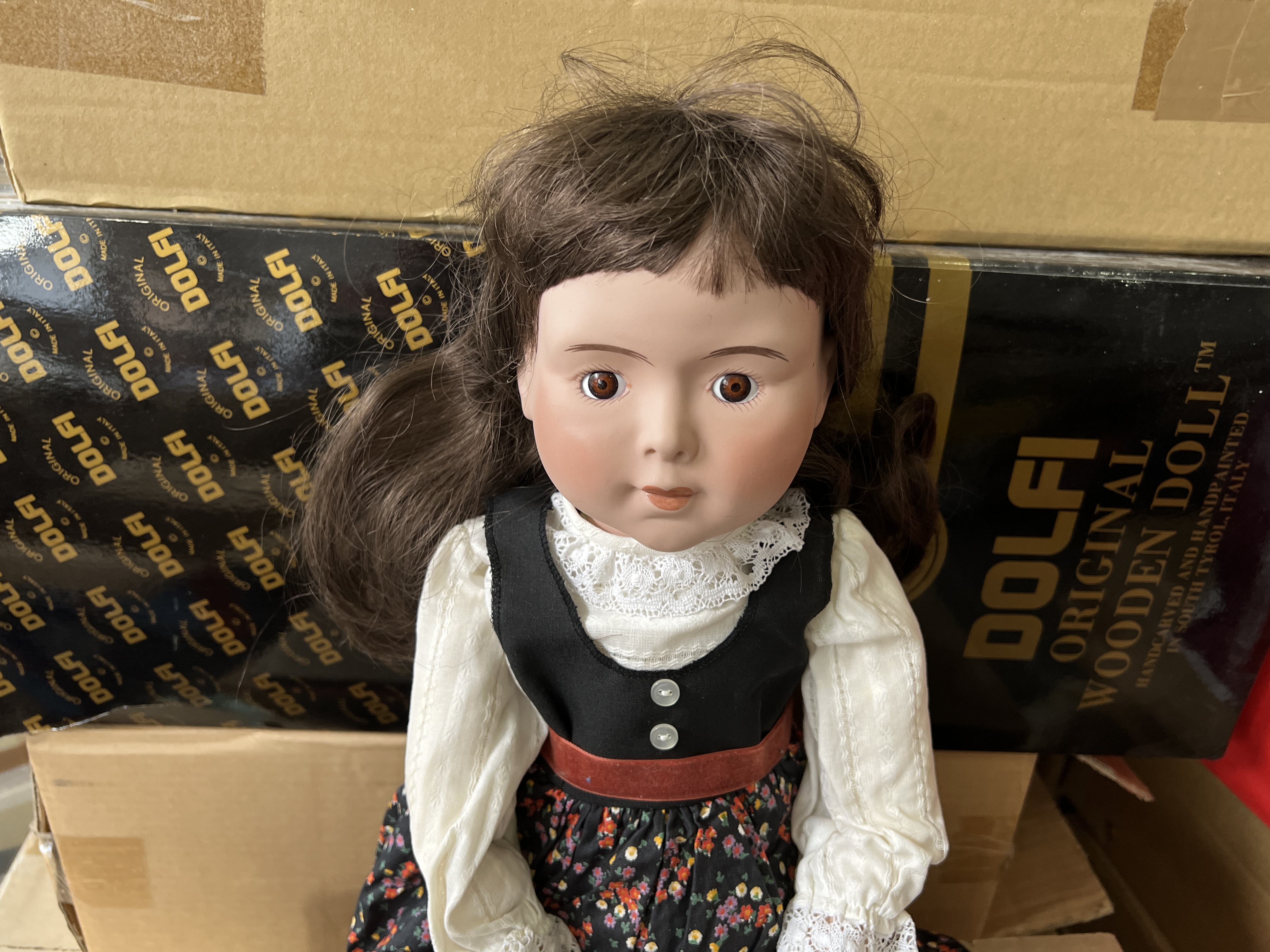 Künstlerpuppe Porzellan Puppe 65 cm. Top Zustand  