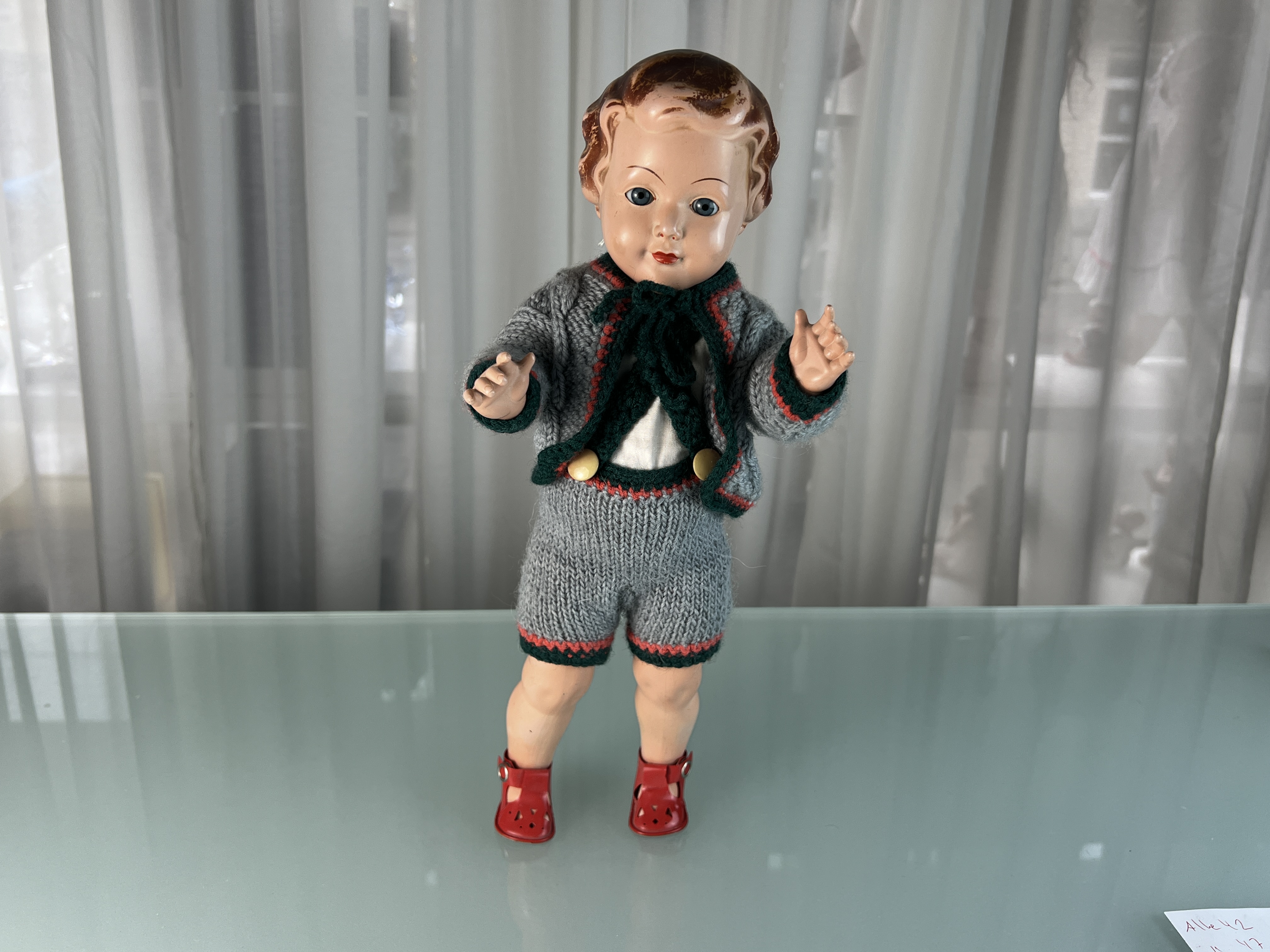 Sammler Puppe alte Tortulon Puppe 40 cm - Top Zustand 