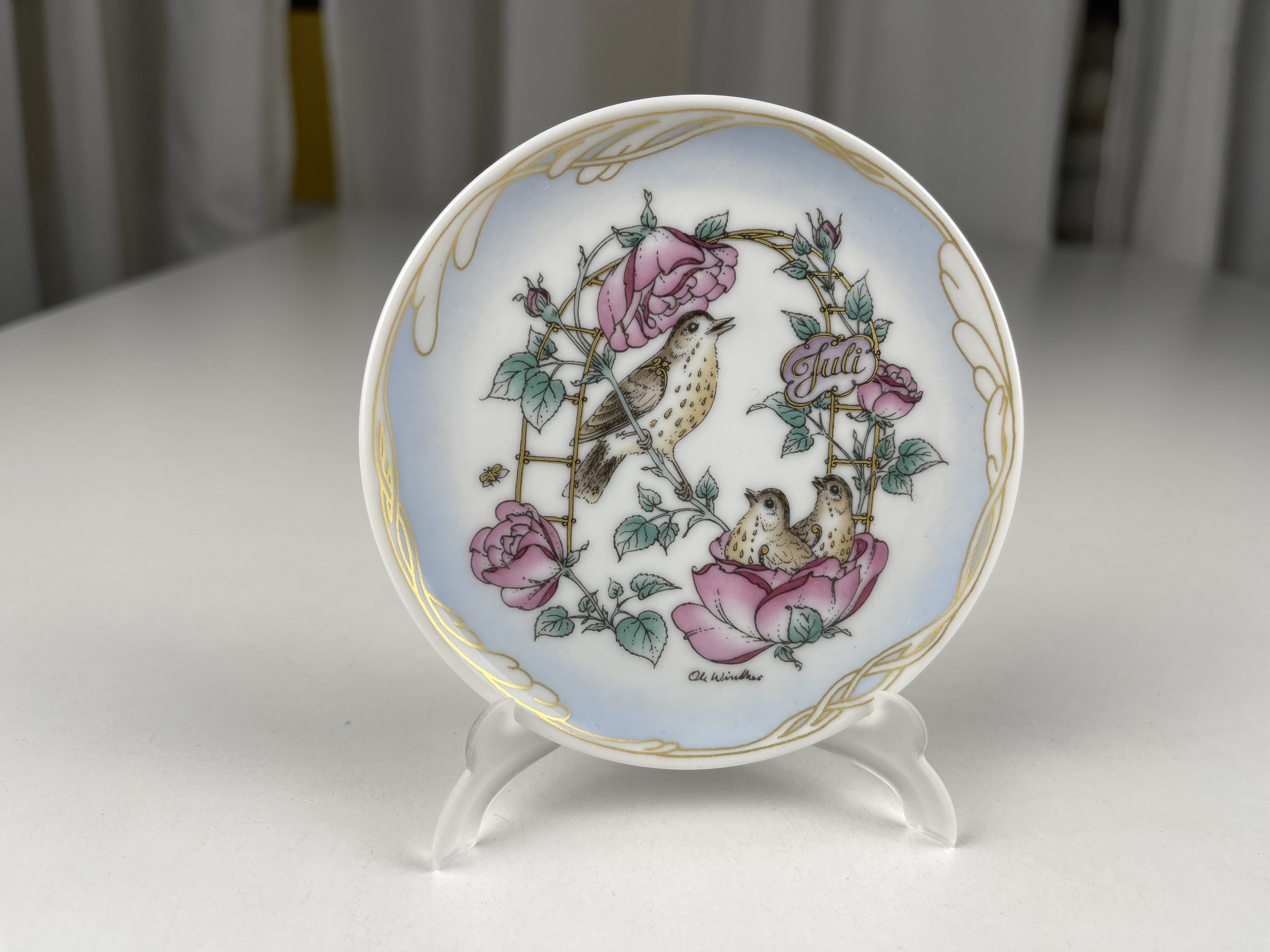 Hutschenreuther Porzellan Teller 9,5 cm Ø Top Zustand  