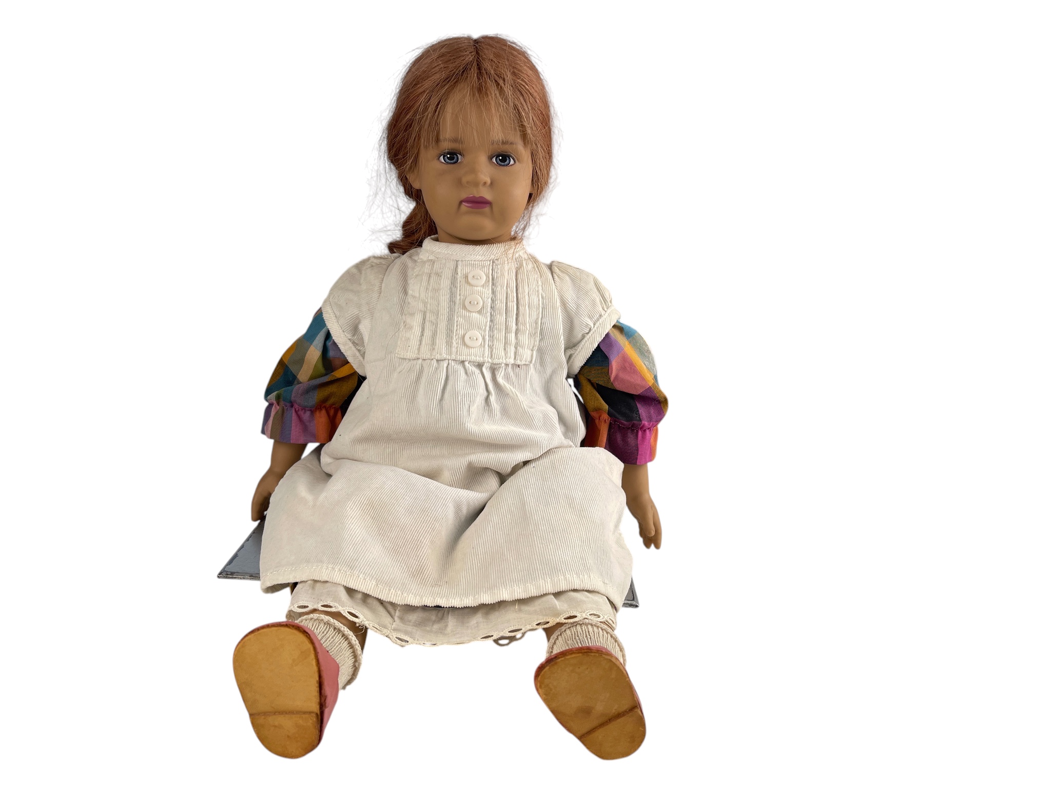 Sigikid Künstlerpuppe Vinyl Puppe 50 cm. leicht Schmutzig