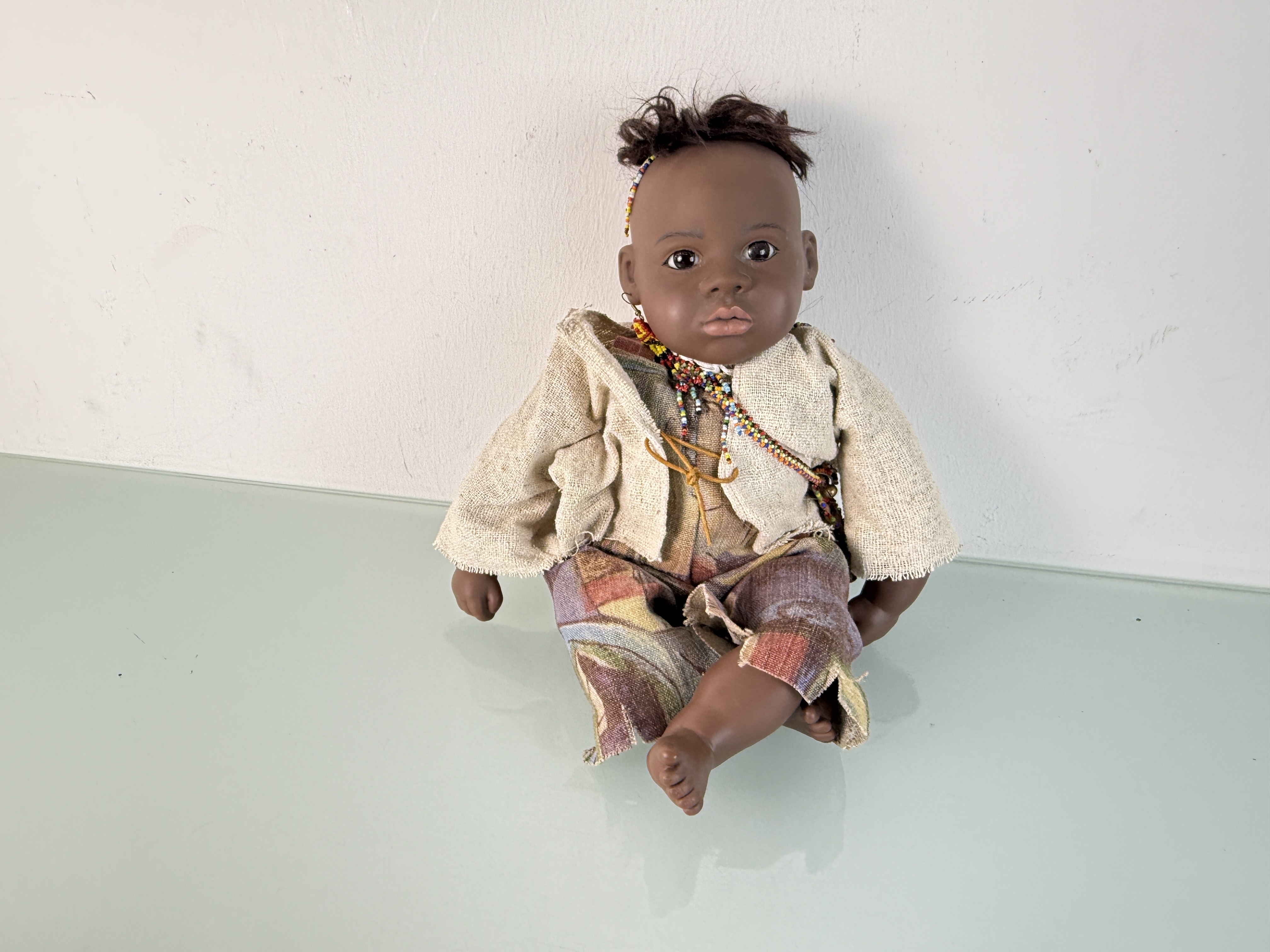 Künstlerpuppe Götz Karin Schmidt Vinyl Puppe 42 cm. Top Zustand