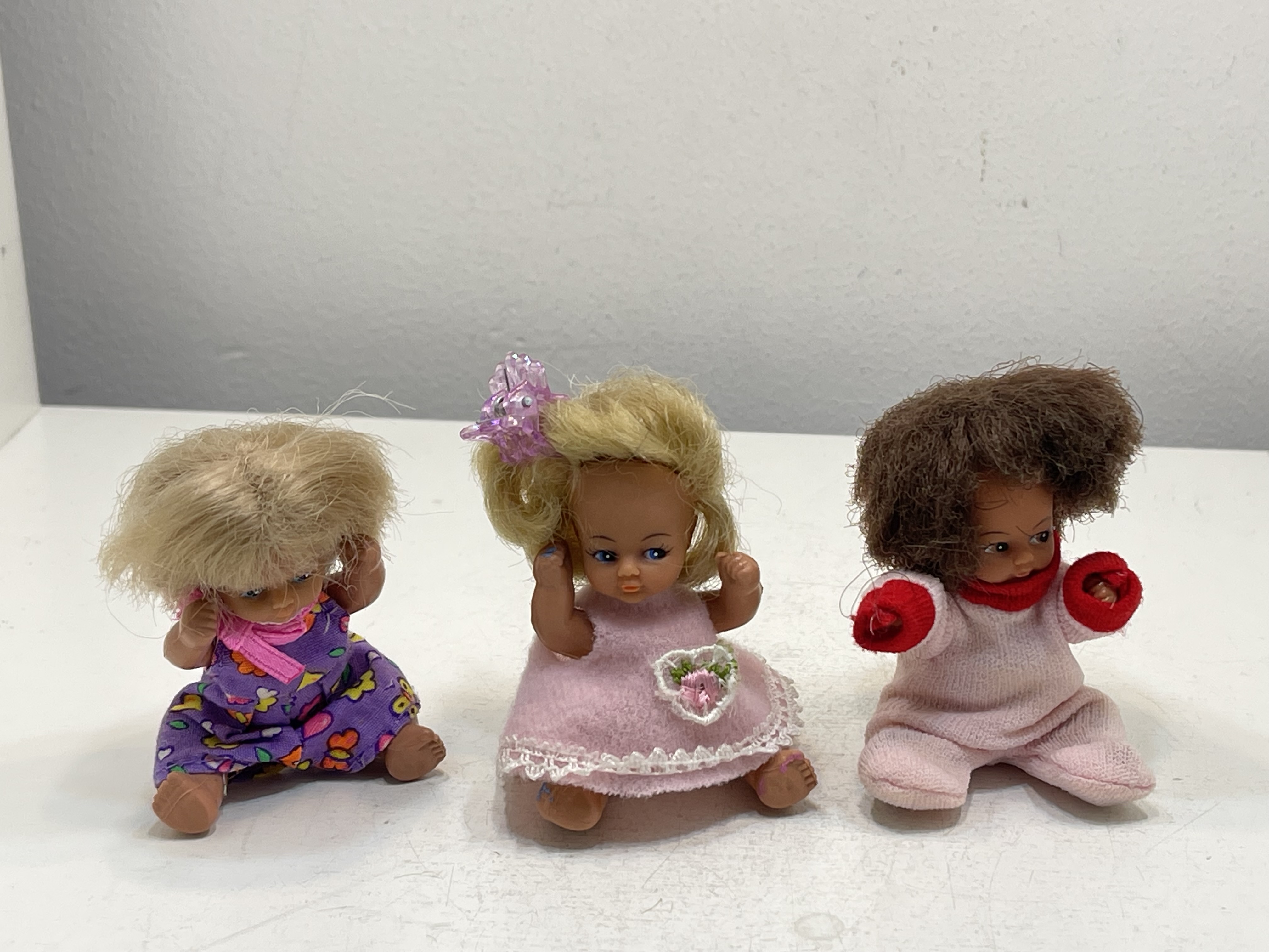 Sammler Vinyl Puppe 3 x7 cm Konvolut. Zustand siehe Fotos 