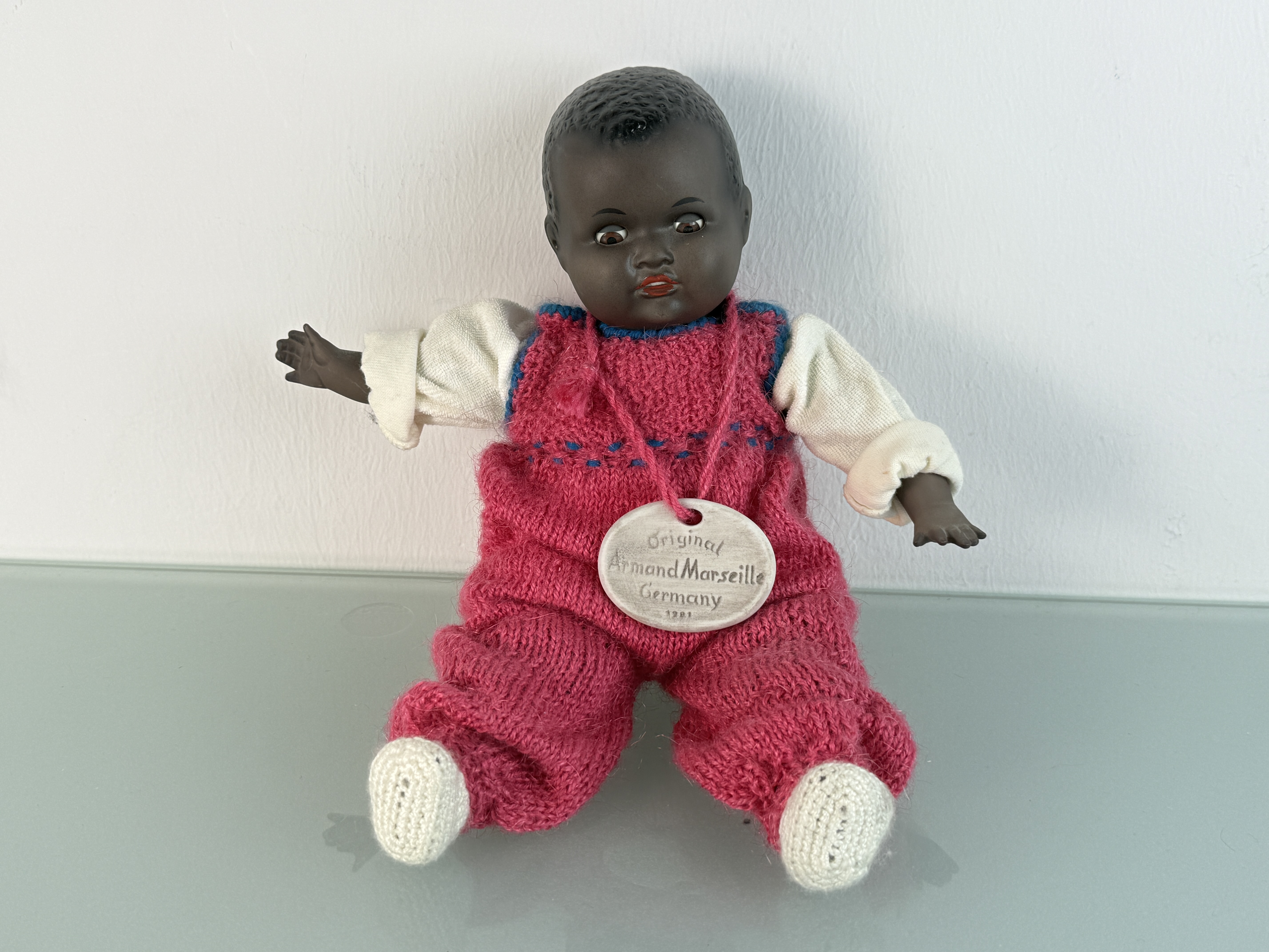 Künstlerpuppe Armand Marseille Porzellan Puppe 32 cm - Zustand Siehe Fotos      