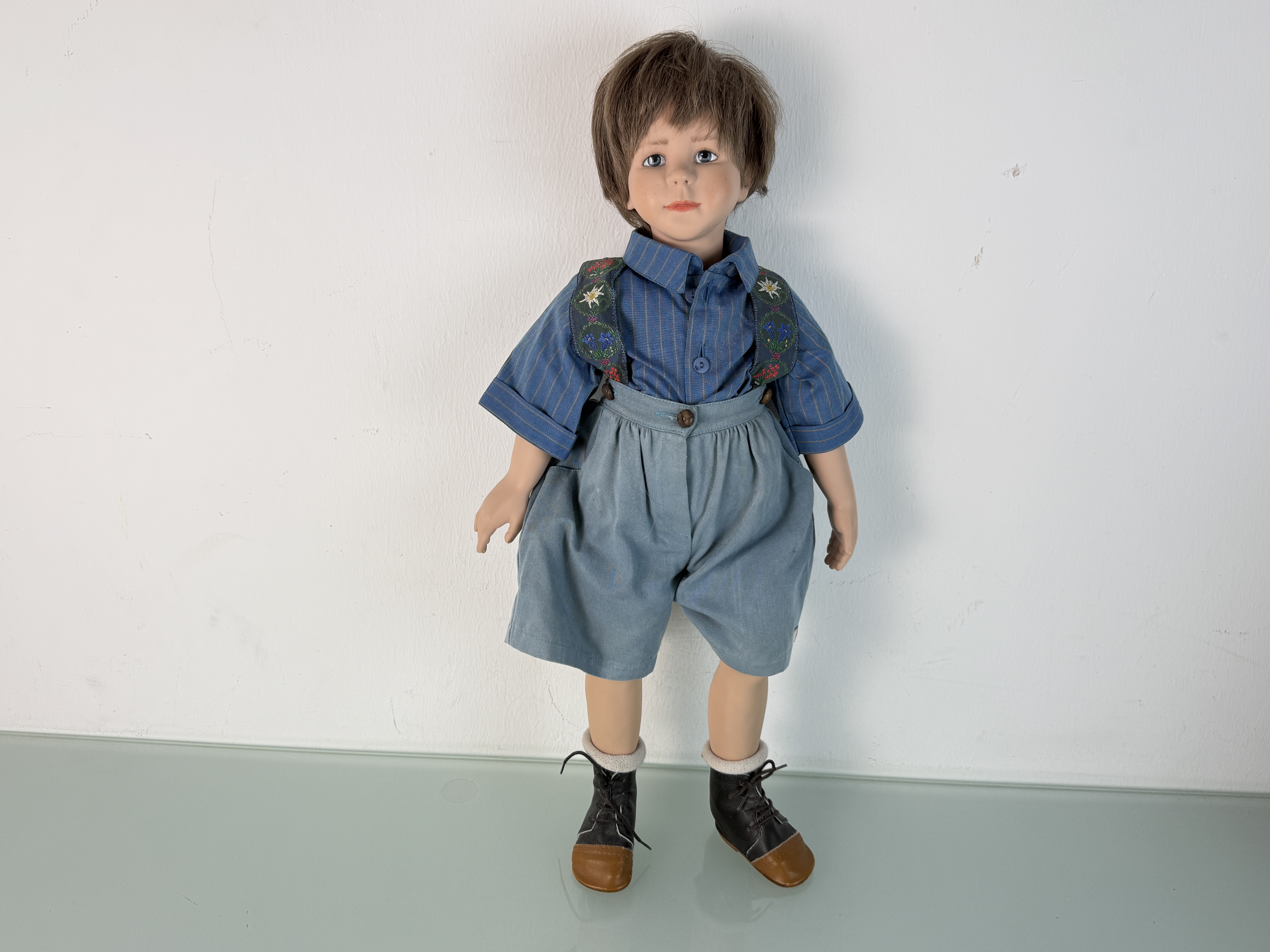 Künstlerpuppe Sigikid Vinyl Puppe 55 cm. Top Zustand