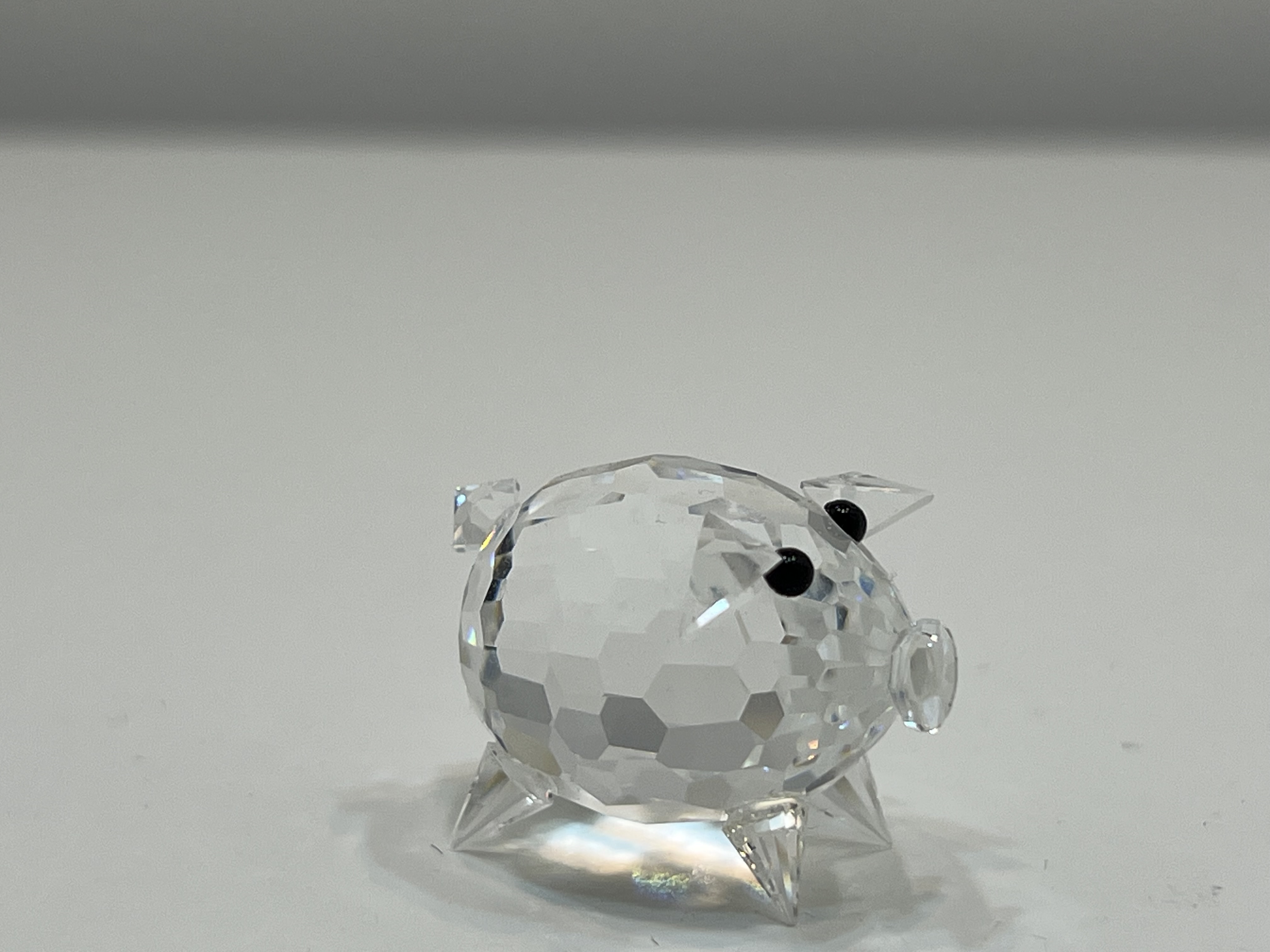 Swarovski Figur Schwein 3 cm. Mit Glasschwanz - Top Zustand