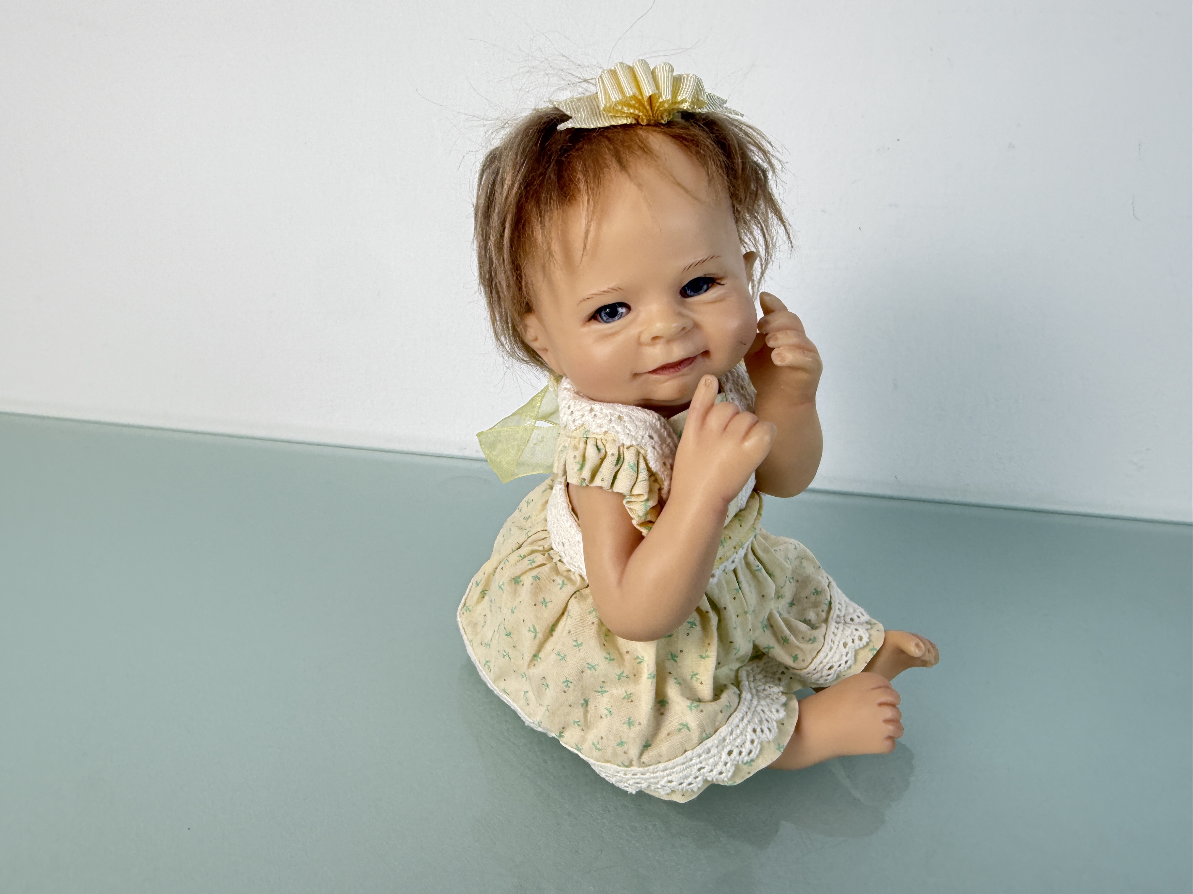 Künstlerpuppe Sammler Laura lee Wambach Resin Puppe 18cm Guter Zustand 