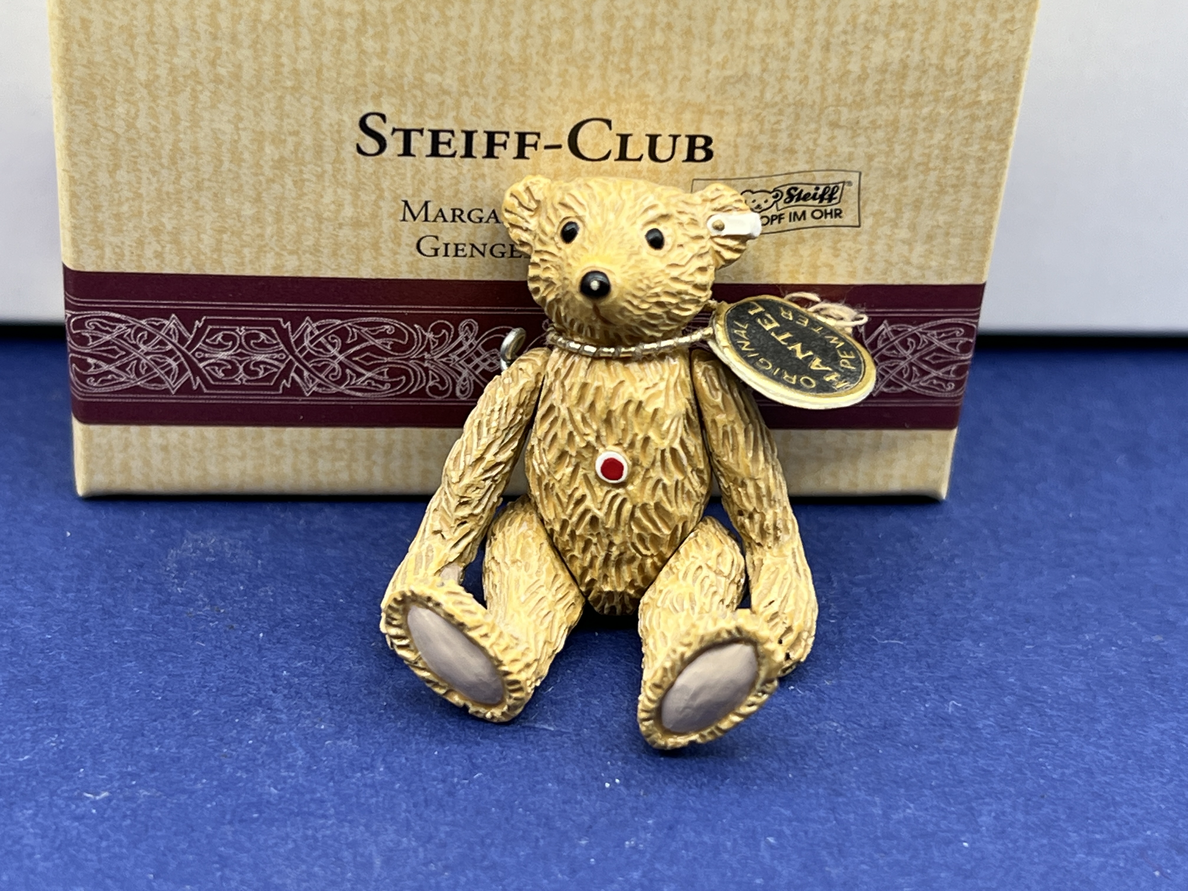 Steiff Zinn Miniatur Teddy 4,5 cm. Top Zustand   