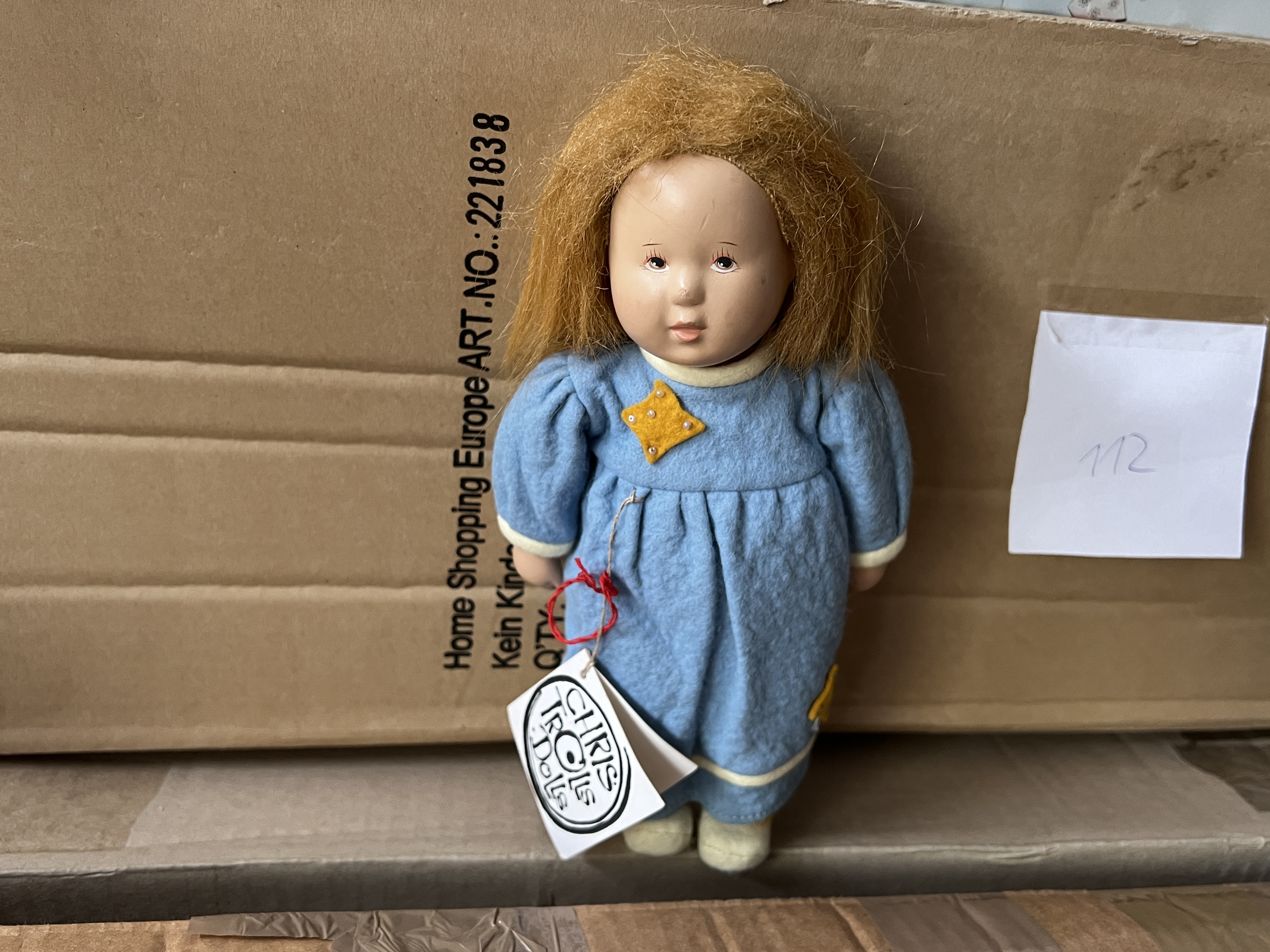 Christa Mann Künstlerpuppe Puppe 23 cm. Top Zustand   