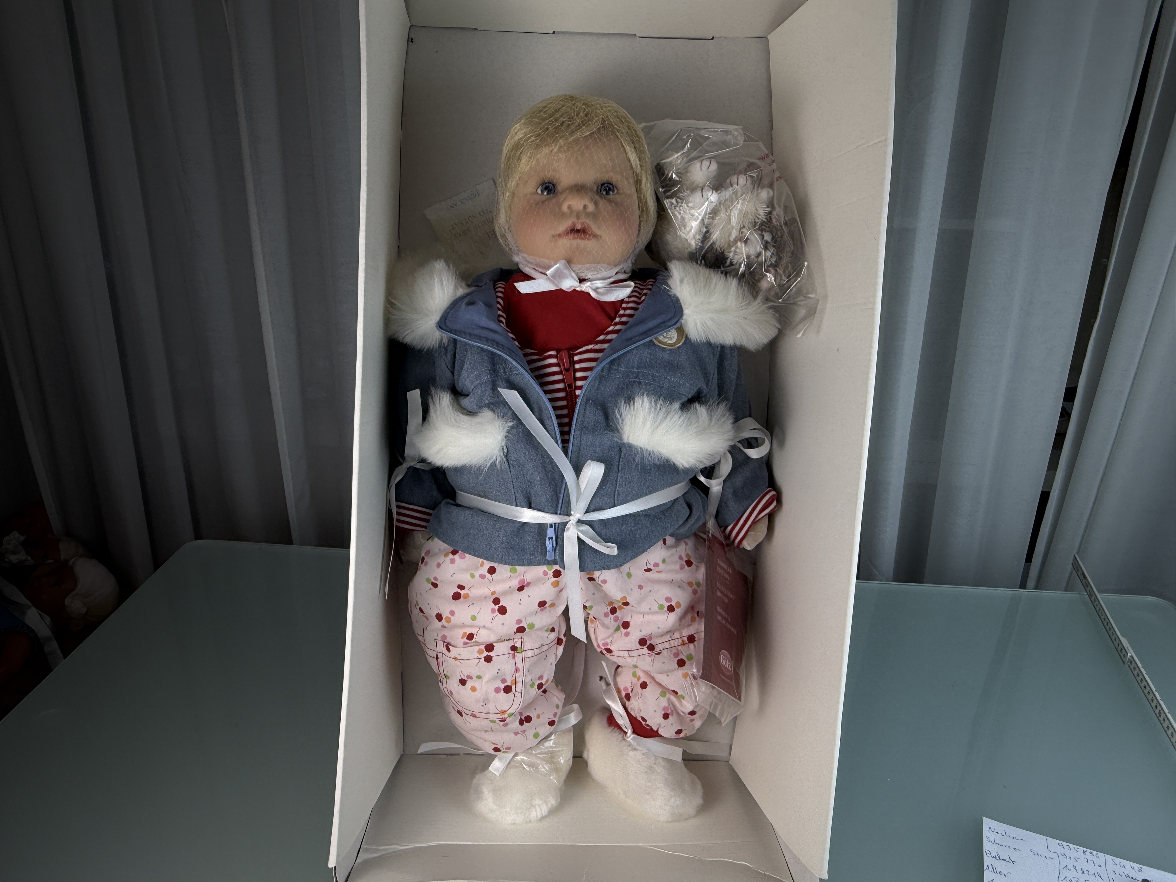 Künstlerpuppe Götz Bettine Klemm Vinyl Puppe 56 cm Top Zustand  