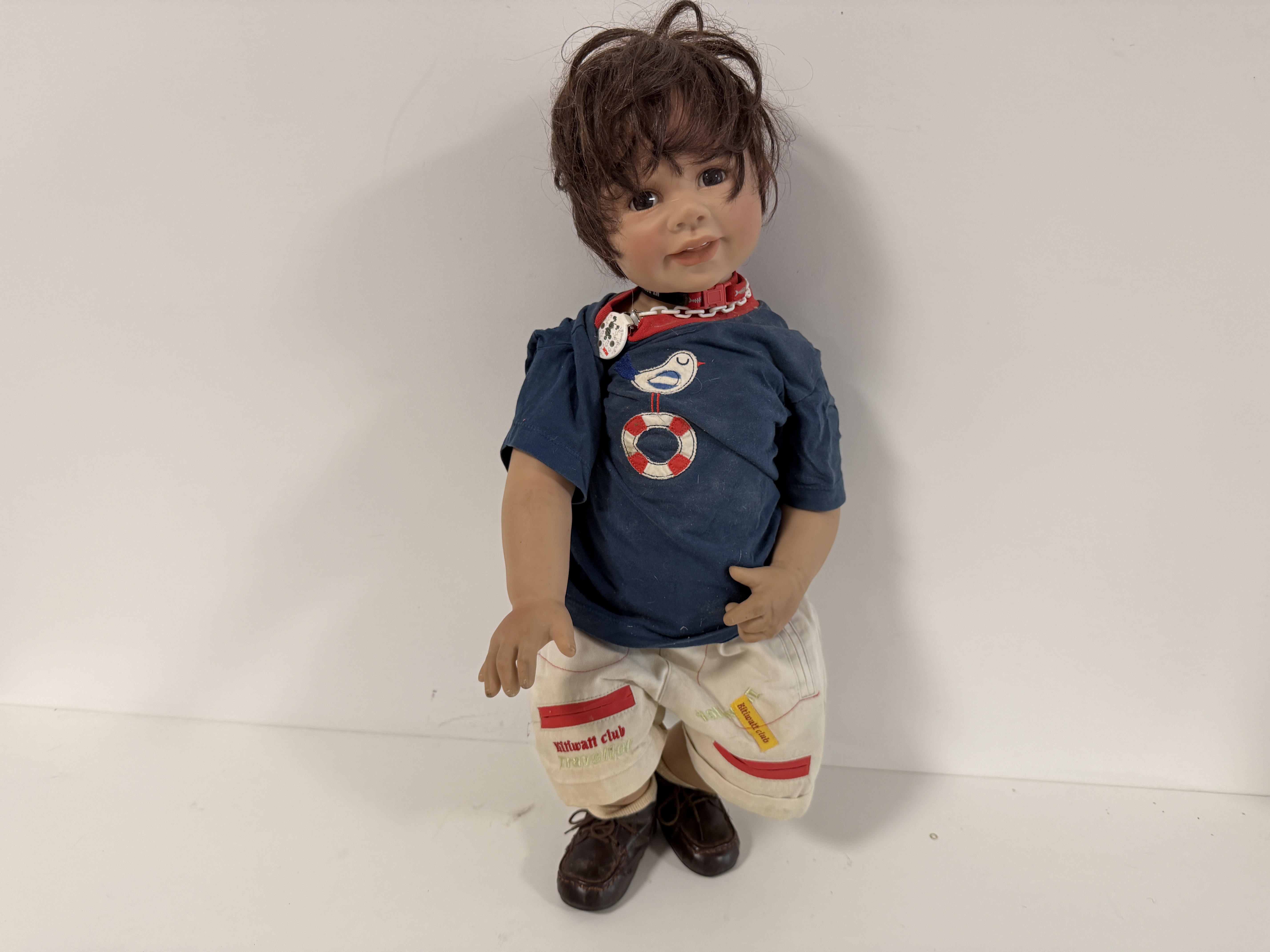 Monika Levenig Künstlerpuppe Vinyl Puppe 67 cm guter Zustand leicht Schmutzig 