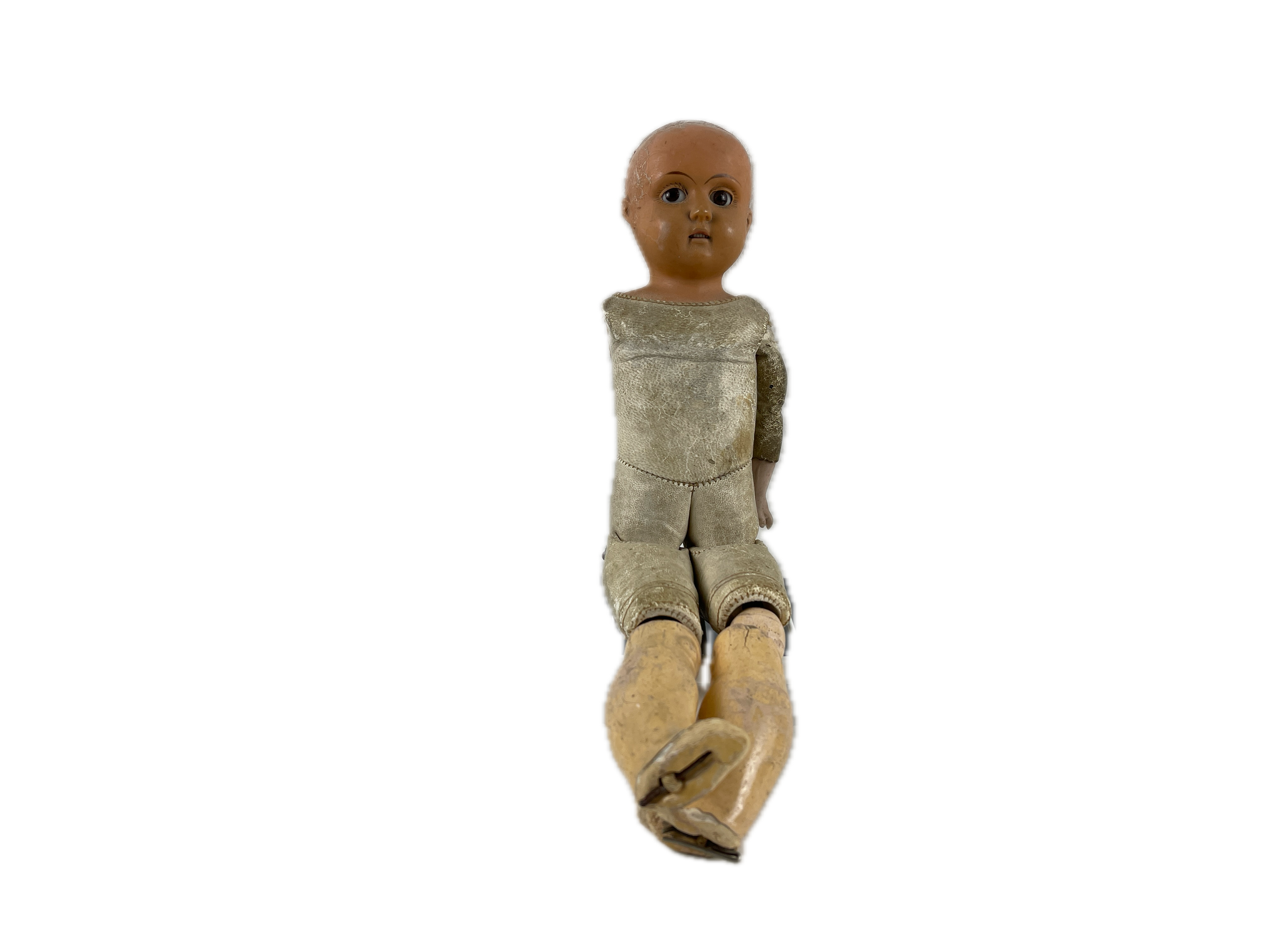 Künstlerpuppe alte Porzellankopf Sammler Puppe 32 cm Arm fehlt 