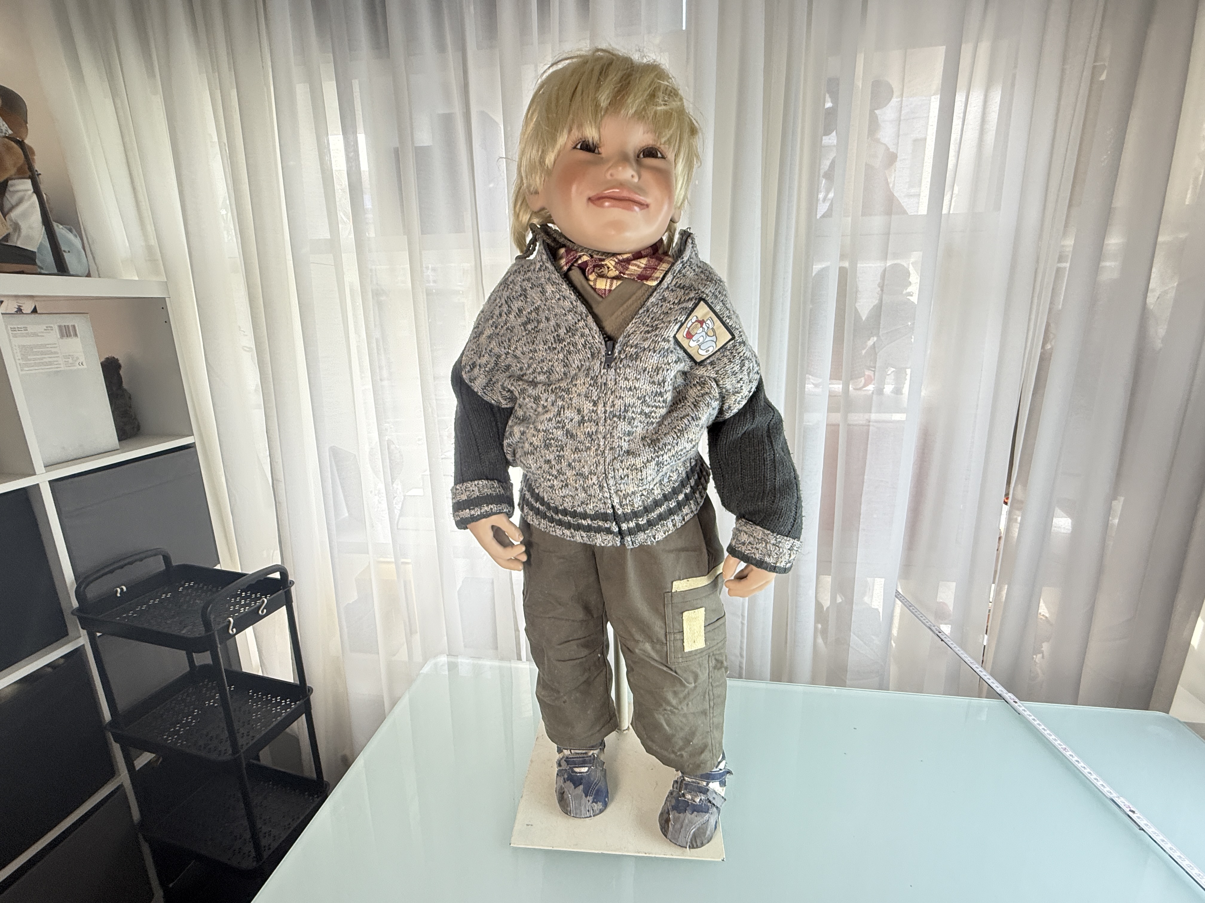 Künstlerpuppe Susan Lippl Vinyl Puppe 82 cm Top Zustand siehe Fotos 