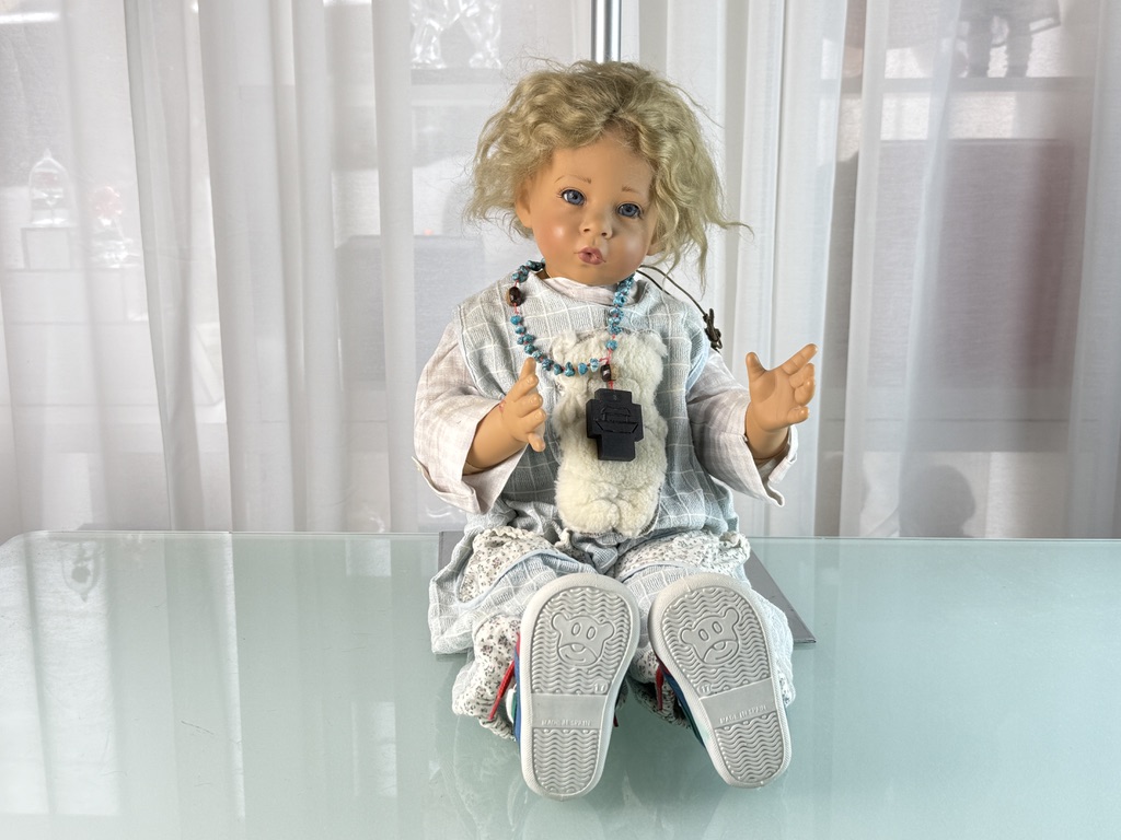 Künstlerpuppe Götz Elisabeth Lindner Vinyl Puppe 58 cm. Top Zustand