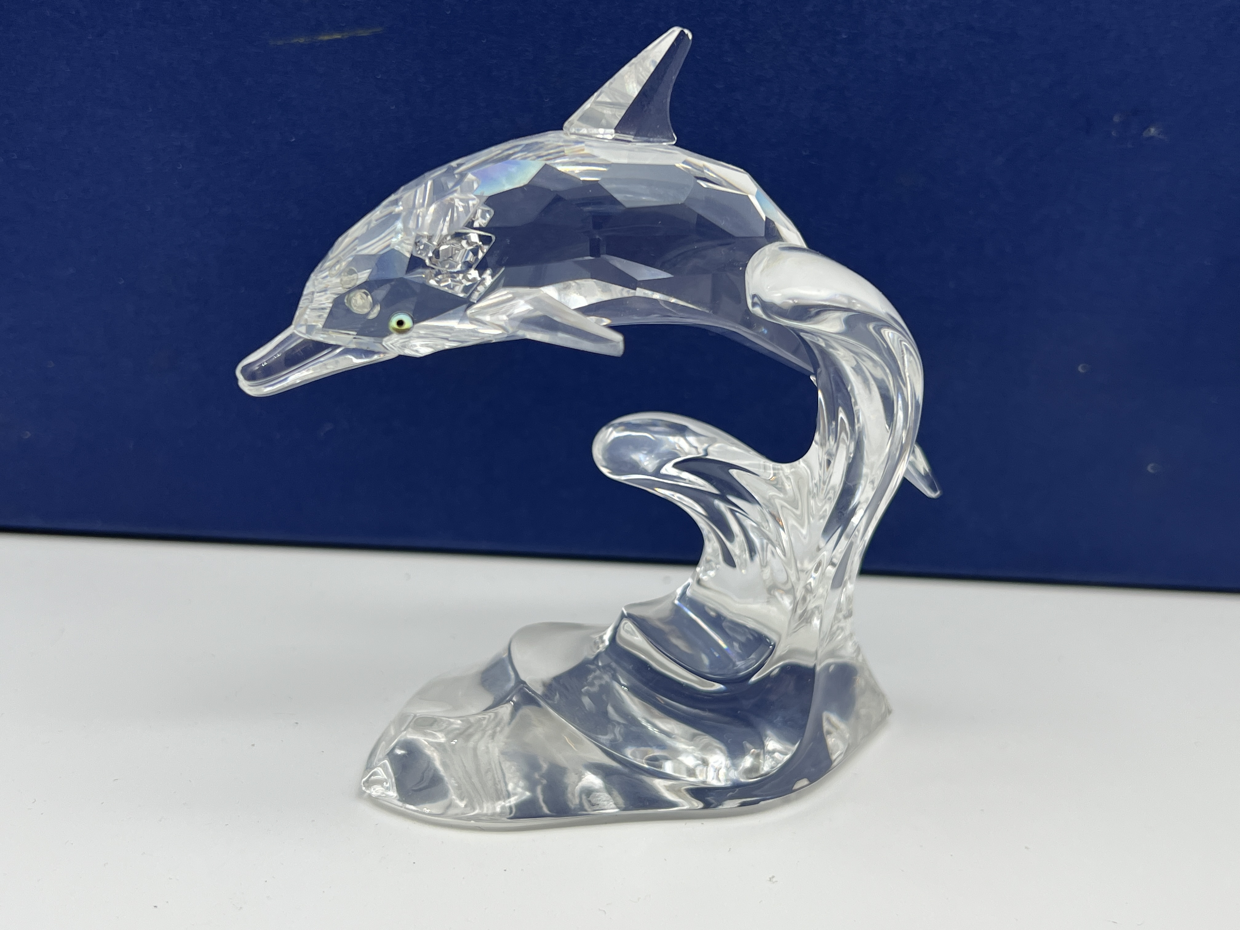 Swarovski Figur 190365 Delfin auf Welle 10 cm. Top Zustand  