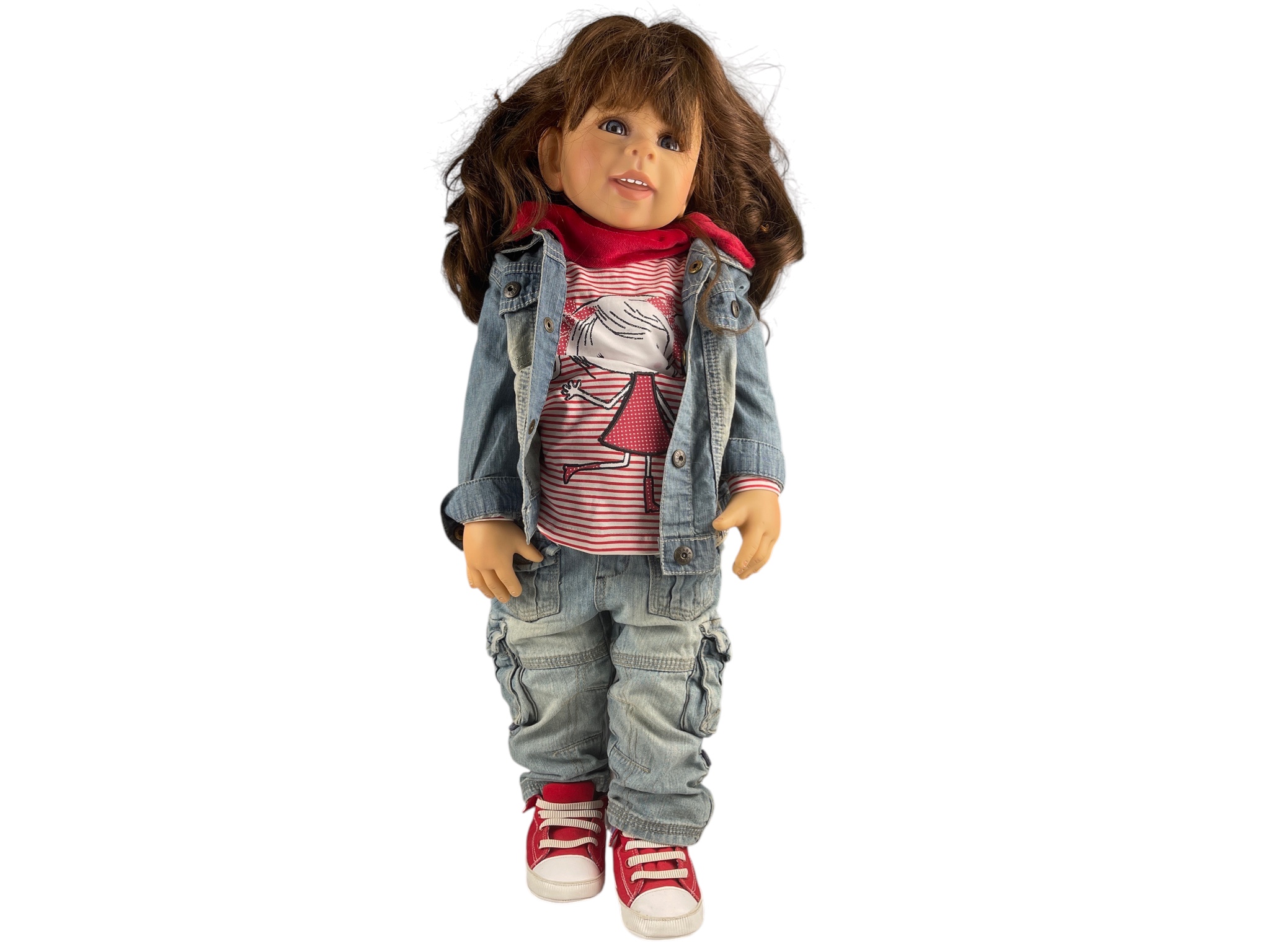 Monika Levenig Künstlerpuppe Vinyl Puppe 70 cm. Guter Zustand 