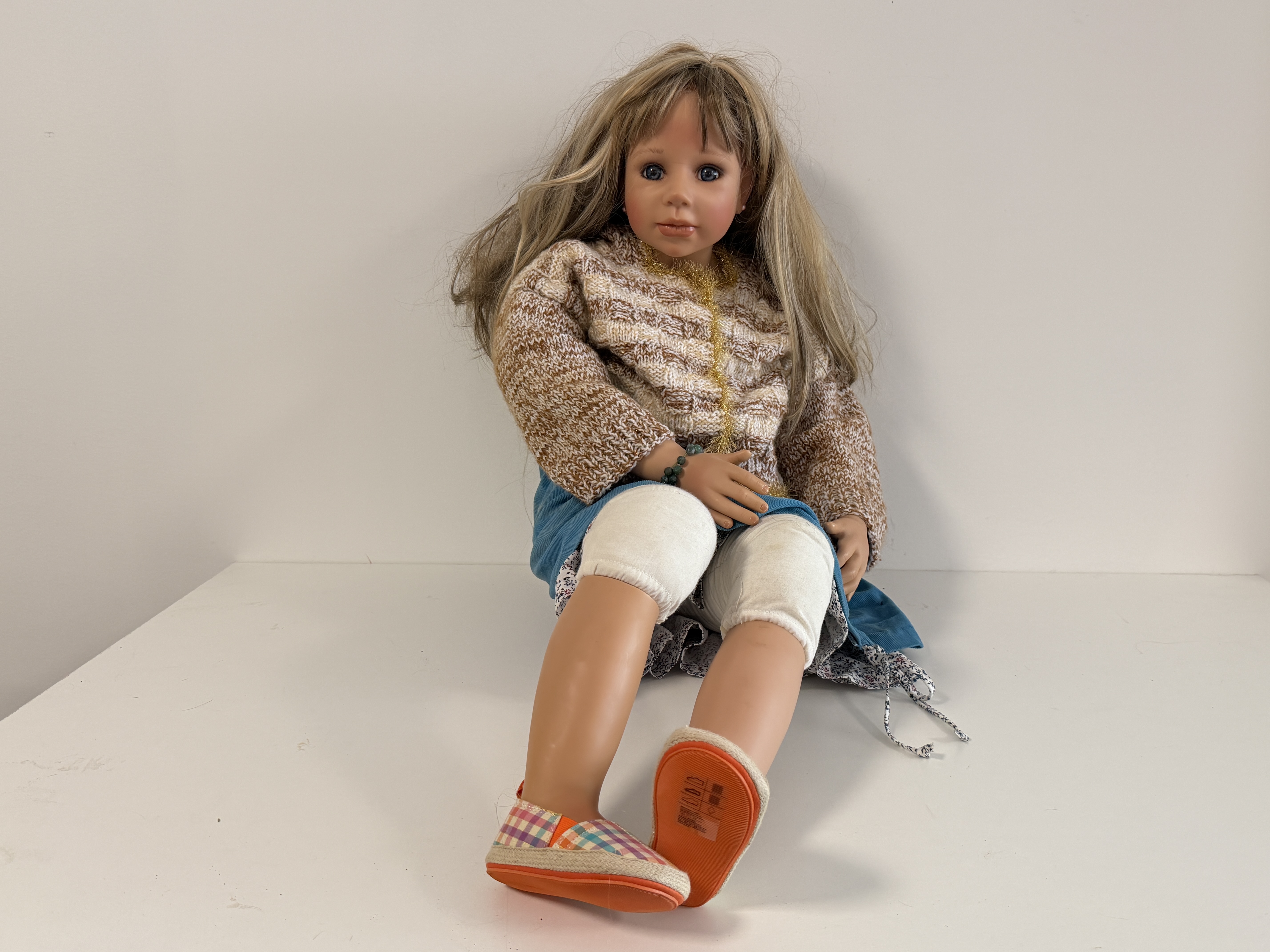 Künstlerpuppe Puppe Monika Levenig Vinyl Puppe 100 cm. Leicht Schmutzig 