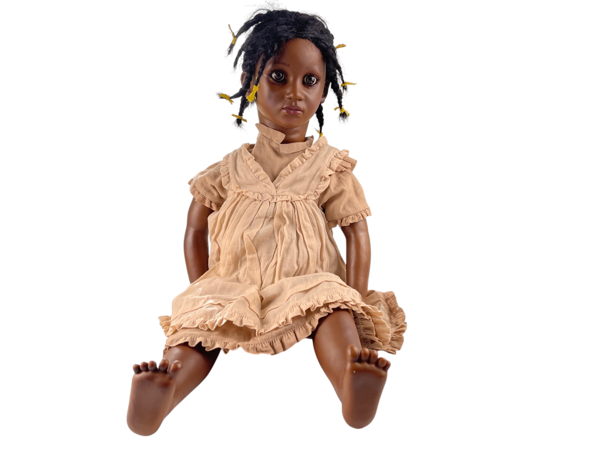  Annette Himstedt Künstlerpuppe Vinyl Puppe Fatou 64 cm. Top Zustand  