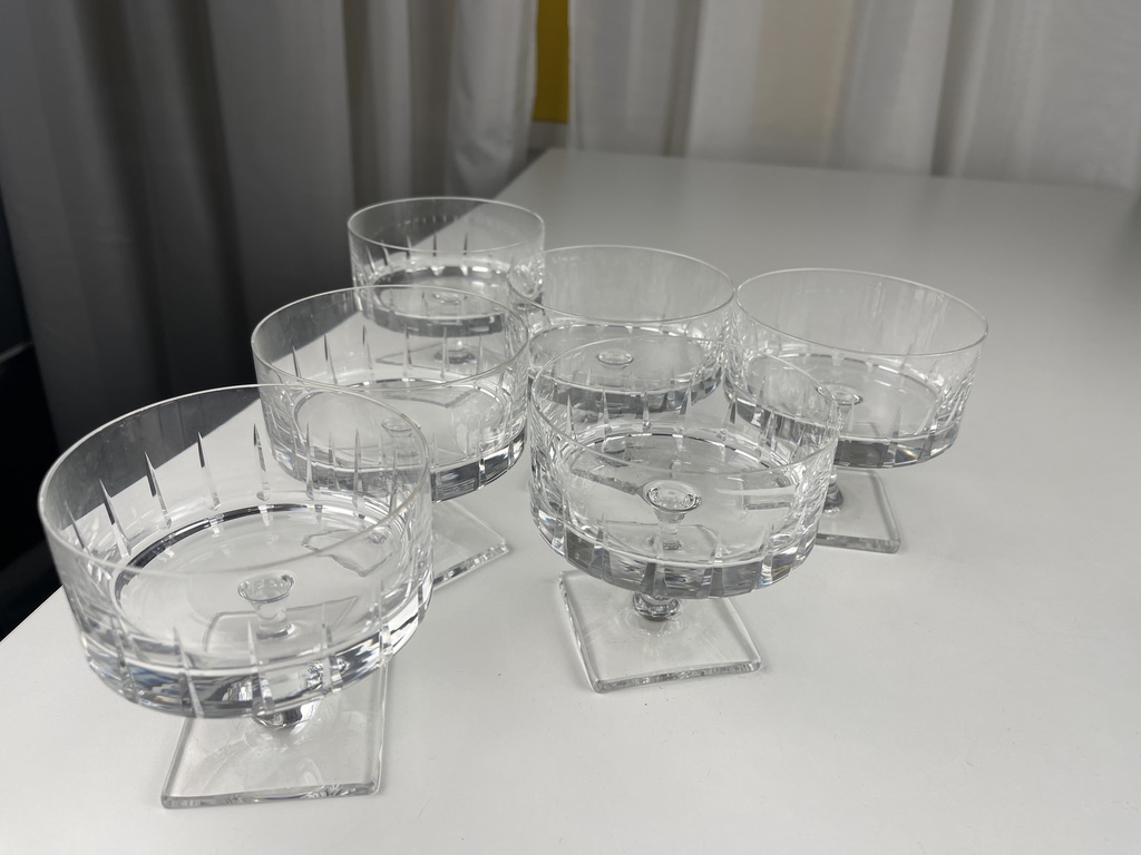 Rosenthal Eierlikör Glas Kristallglas Set 6 Stück je 9 x 10 cm - Top Zustand