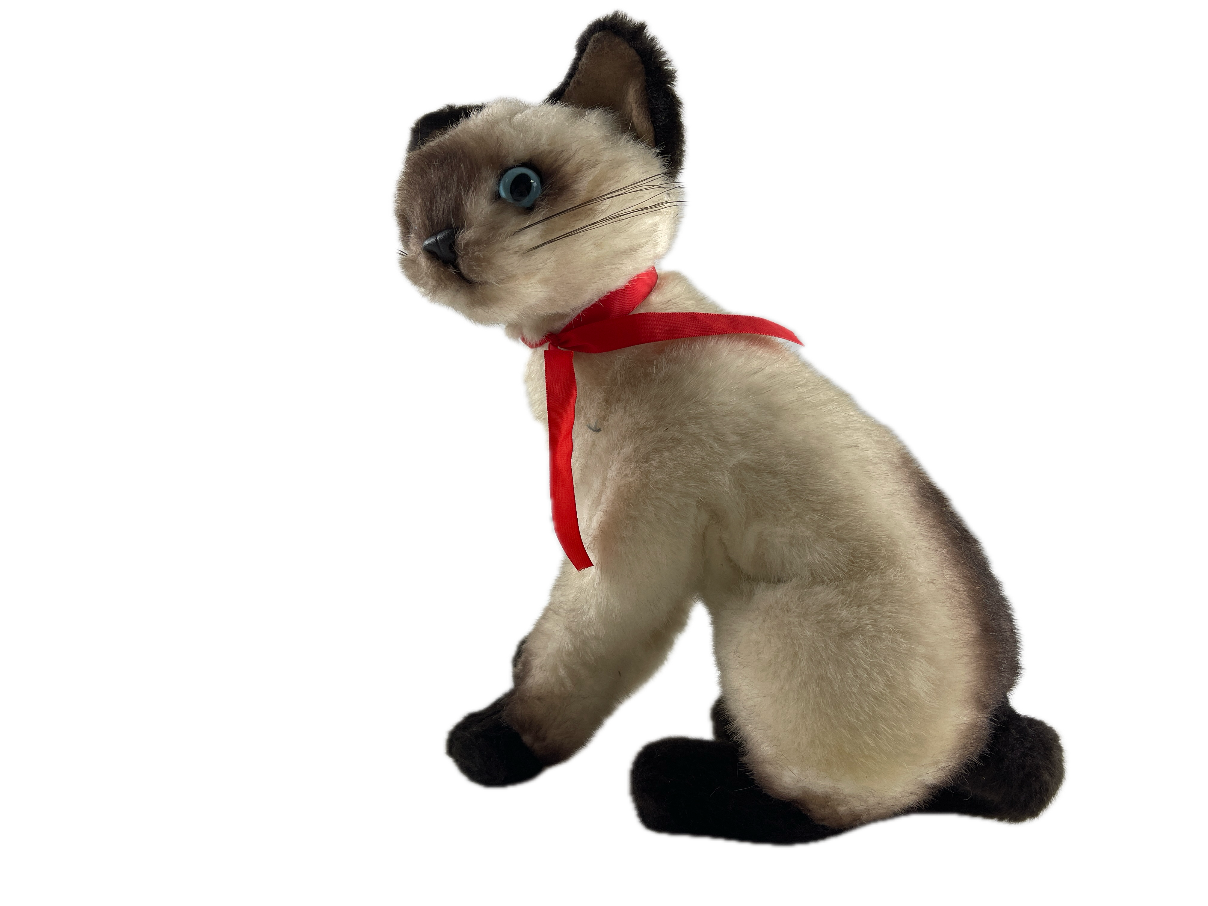 Künstler Stofftier Katze 24 cm. - Top Zustand.  