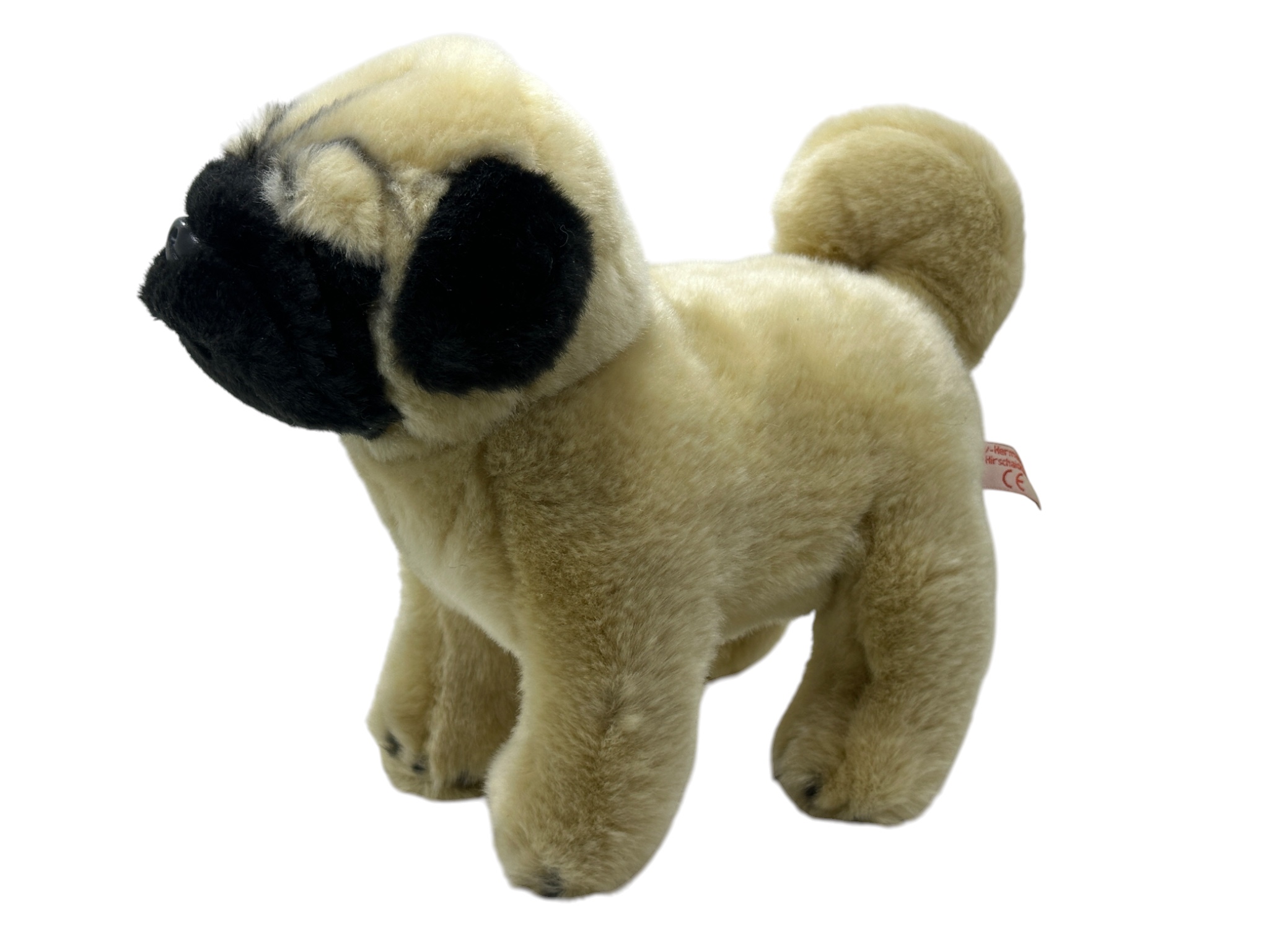 Hermann Sammler Stofftier Mops Hund 21 x 23 cm. Top Zustand