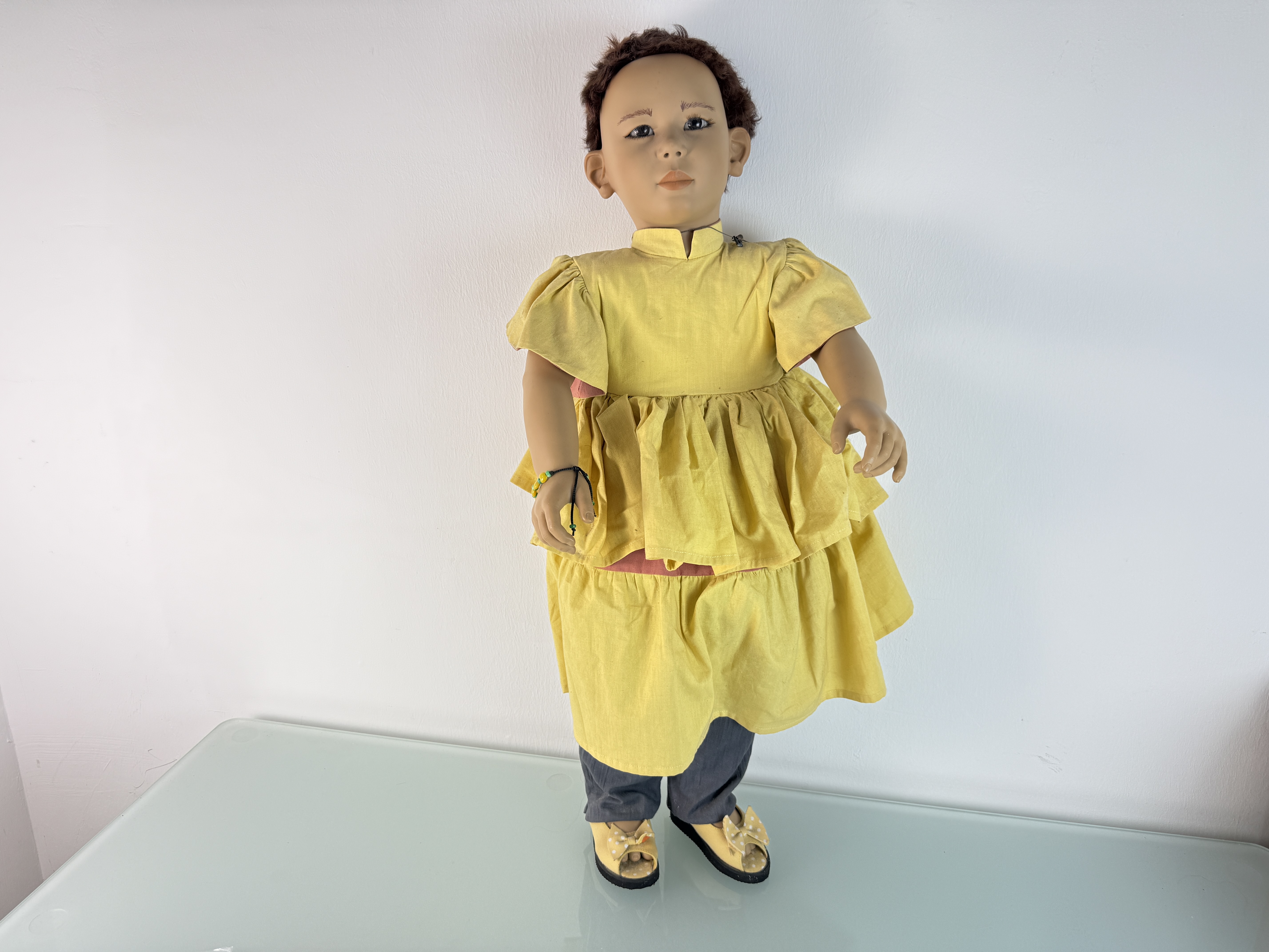 Annette Himstedt Puppe Vinyl Künstlerpuppe Michiko 80 cm. Top Zustand