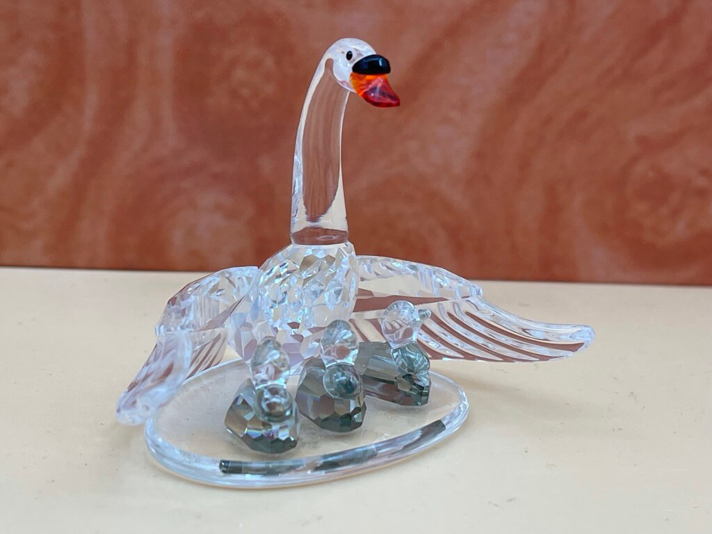 Swarovski Figur 243373 Schwan Familie. ca. 7,5 cm. Top Zustand