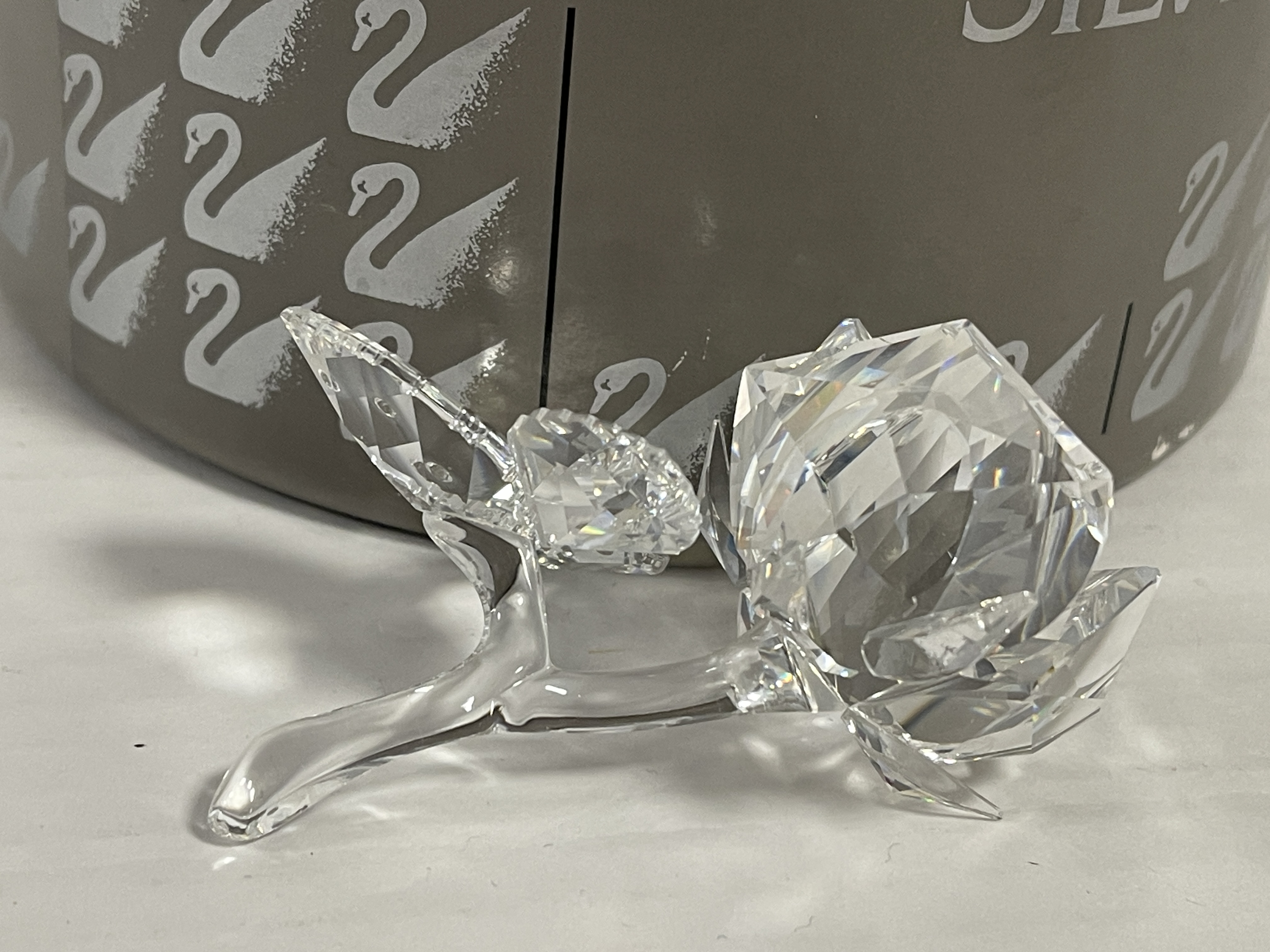 Swarovski Figur 174956 liegende Rose 8,5 cm. Mit Ovp & Zertifikat. Top Zustand   