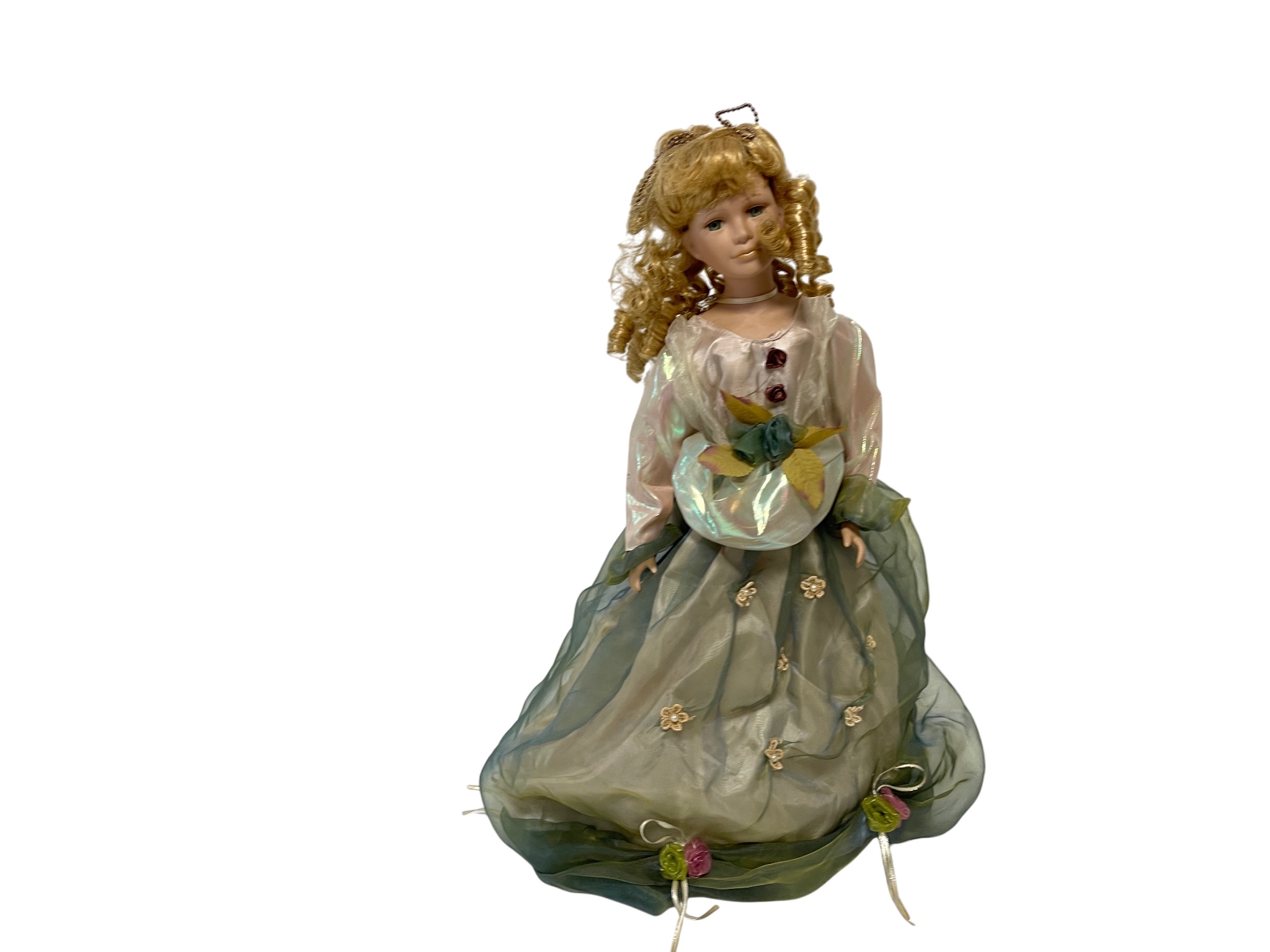 Künstlerpuppe Porzellan Puppe 58 cm Zustand siehe Fotos  