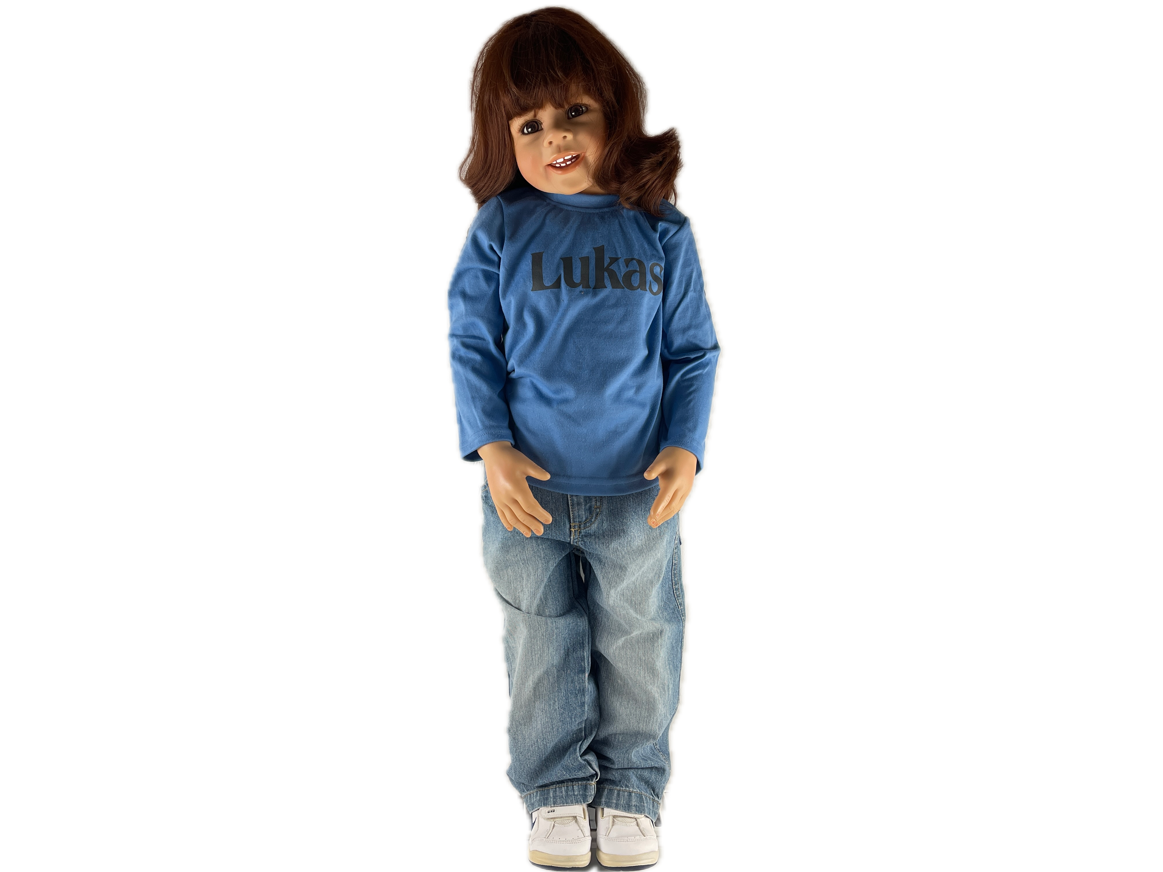 Künstlerpuppe Puppe Monika Levenig Vinyl Puppe 88 cm. Top Zustand  