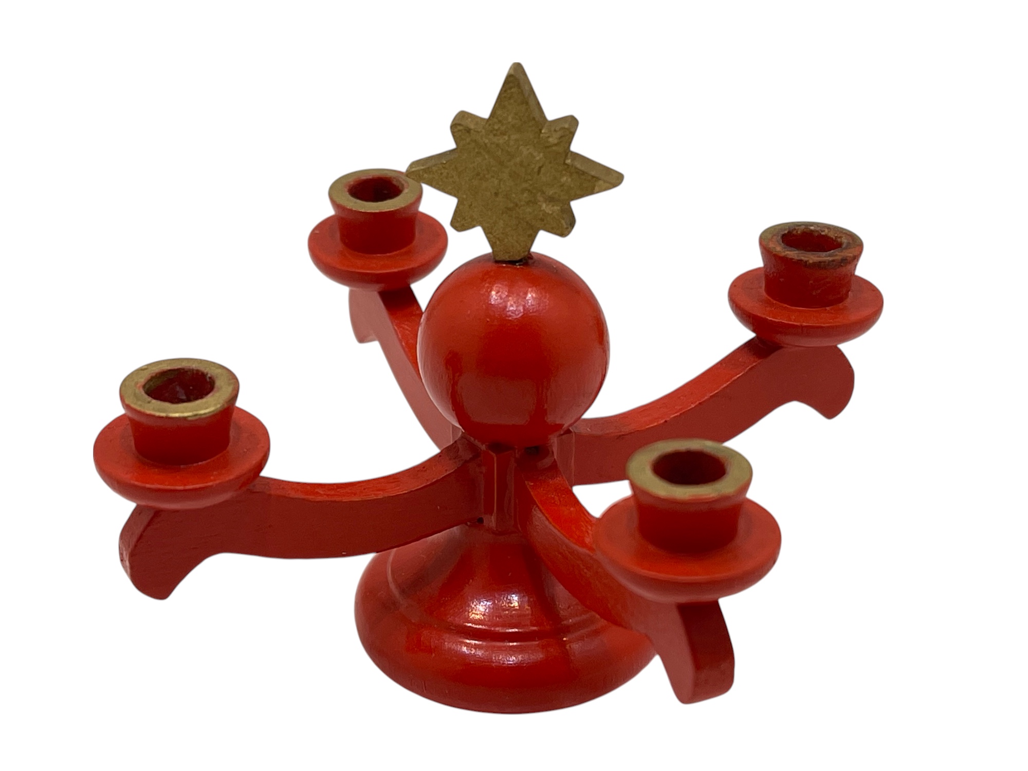 Erzgebirge Sammler Figur Adventskranz  8 x 7 cm - Zustand siehe Fotos