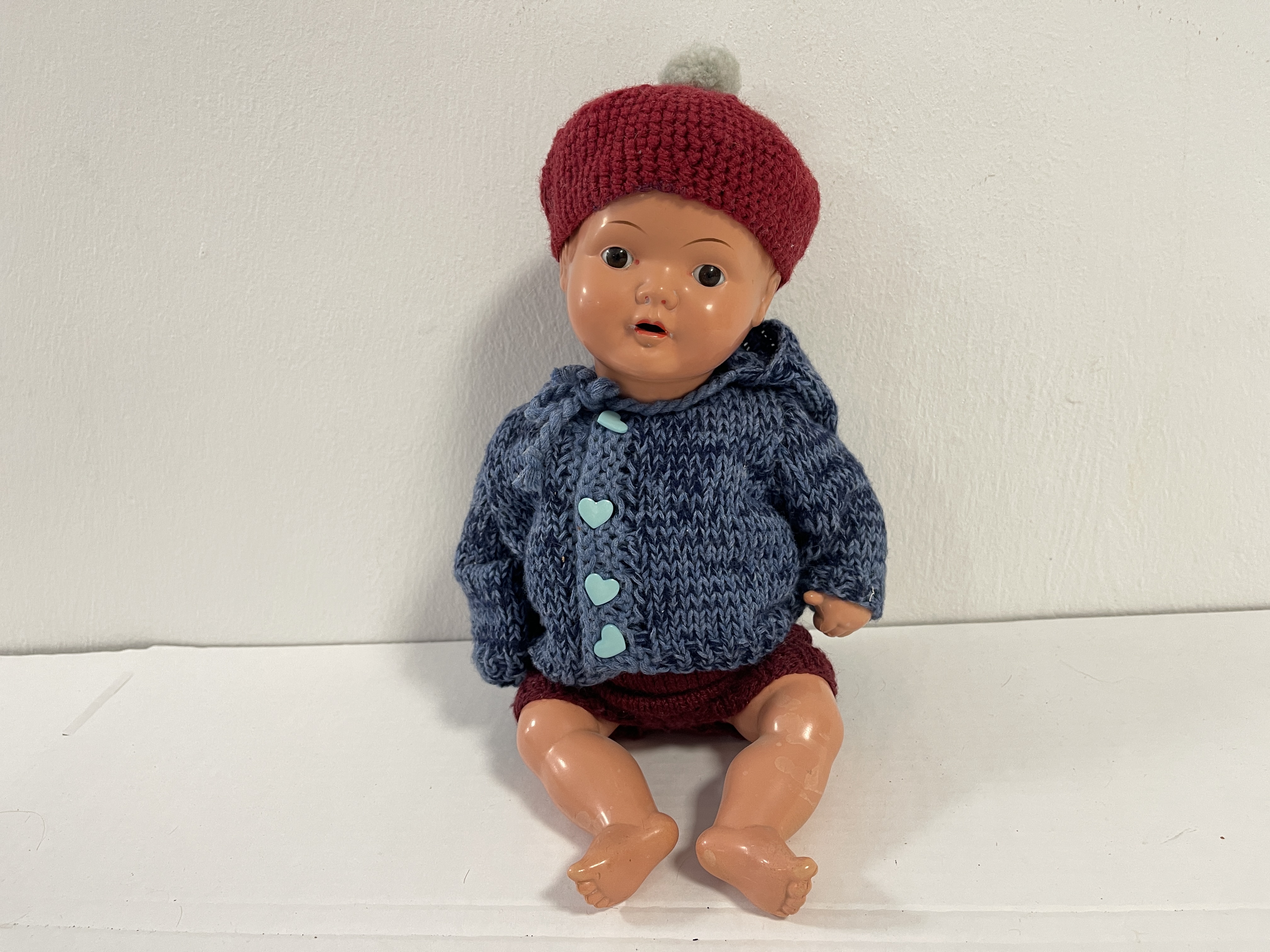 Künstlerpuppe Alte Zelluloid Puppe 34 cm Zustand Siehe Fotos  