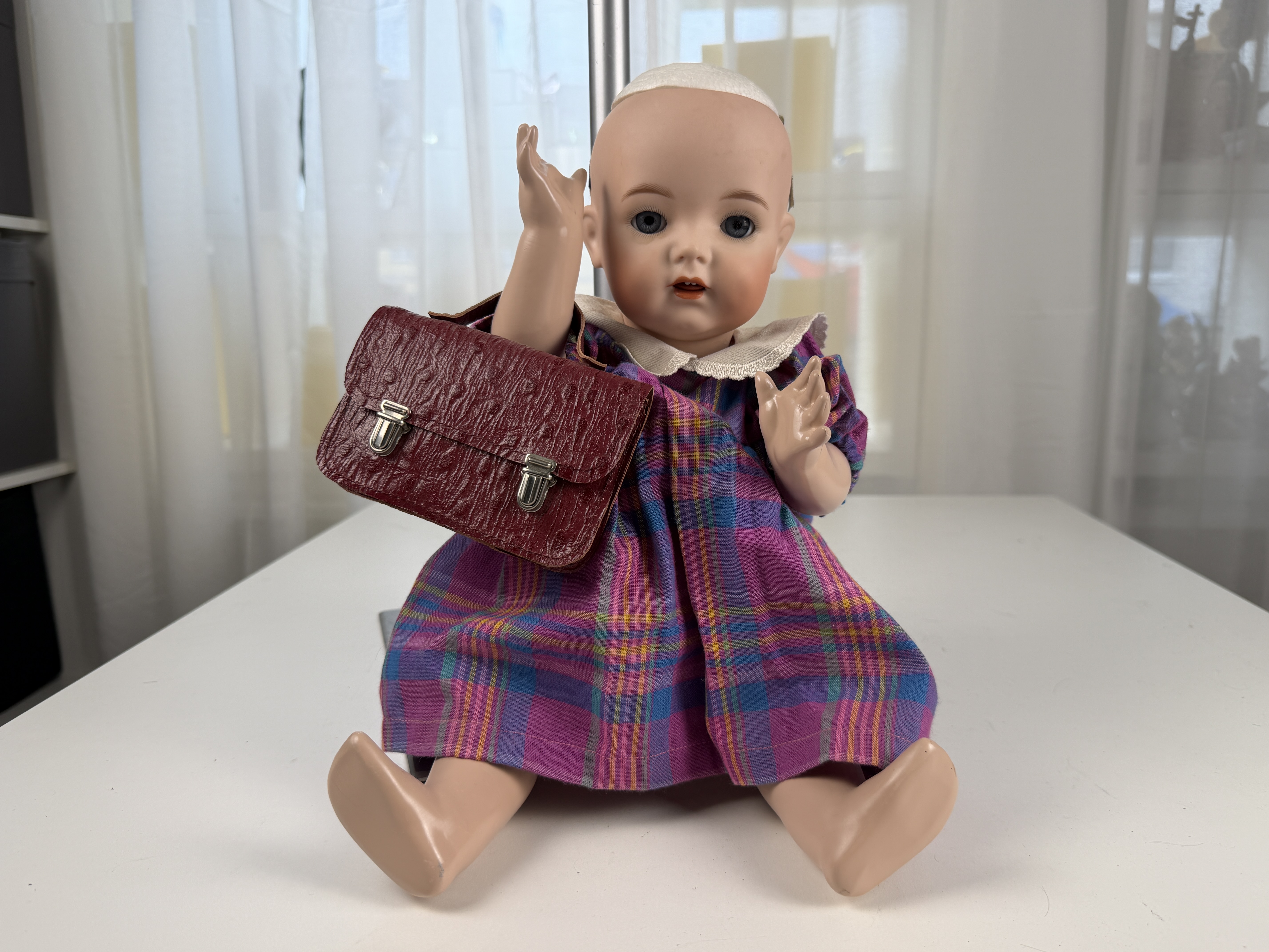 Künstlerpuppe Sammler Porzellankopf Puppe 46 cm Zustand Siehe Foto