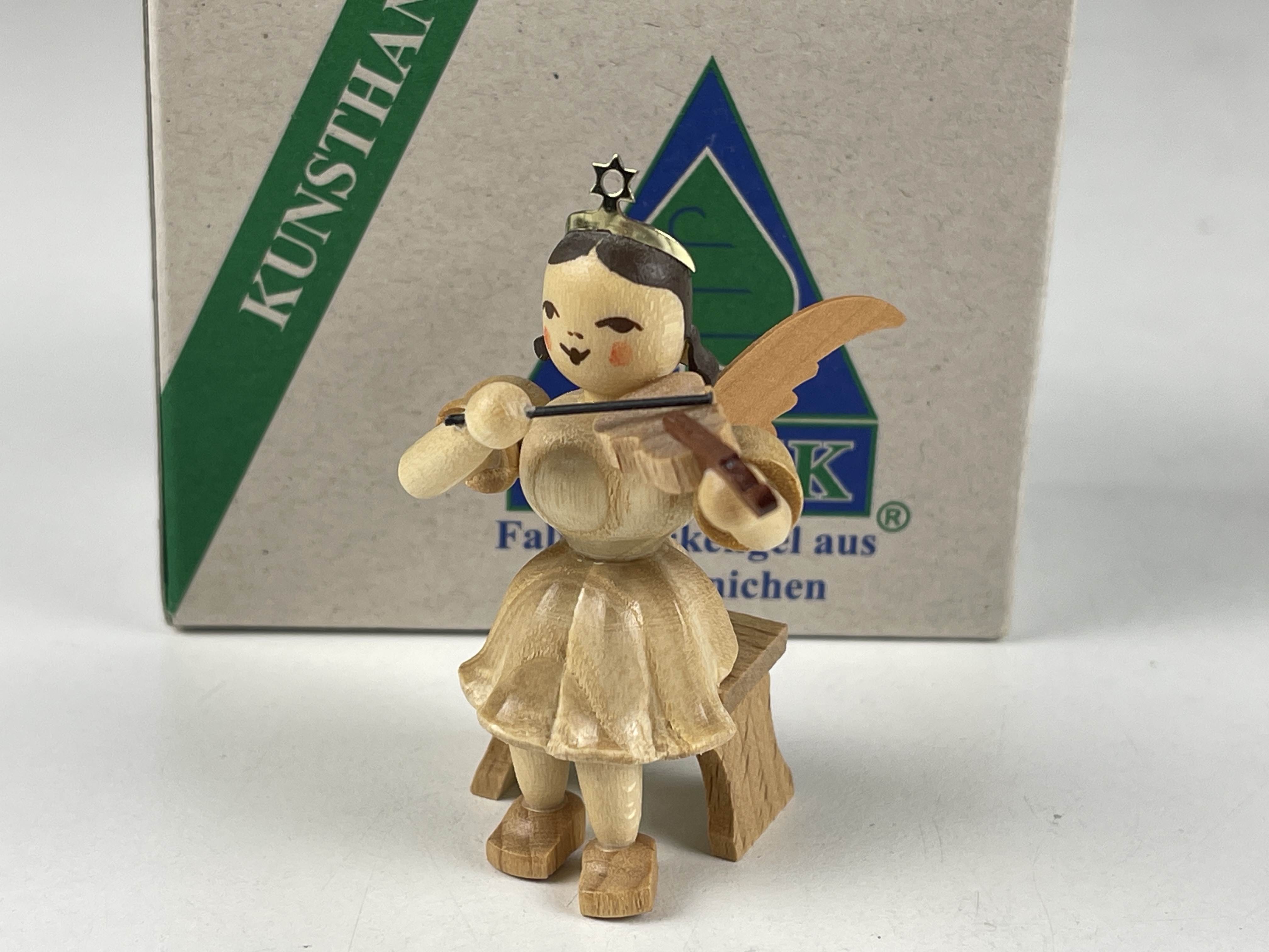 Erzgebirge Blank Figur Engel 6 cm. Top Zustand OVP 