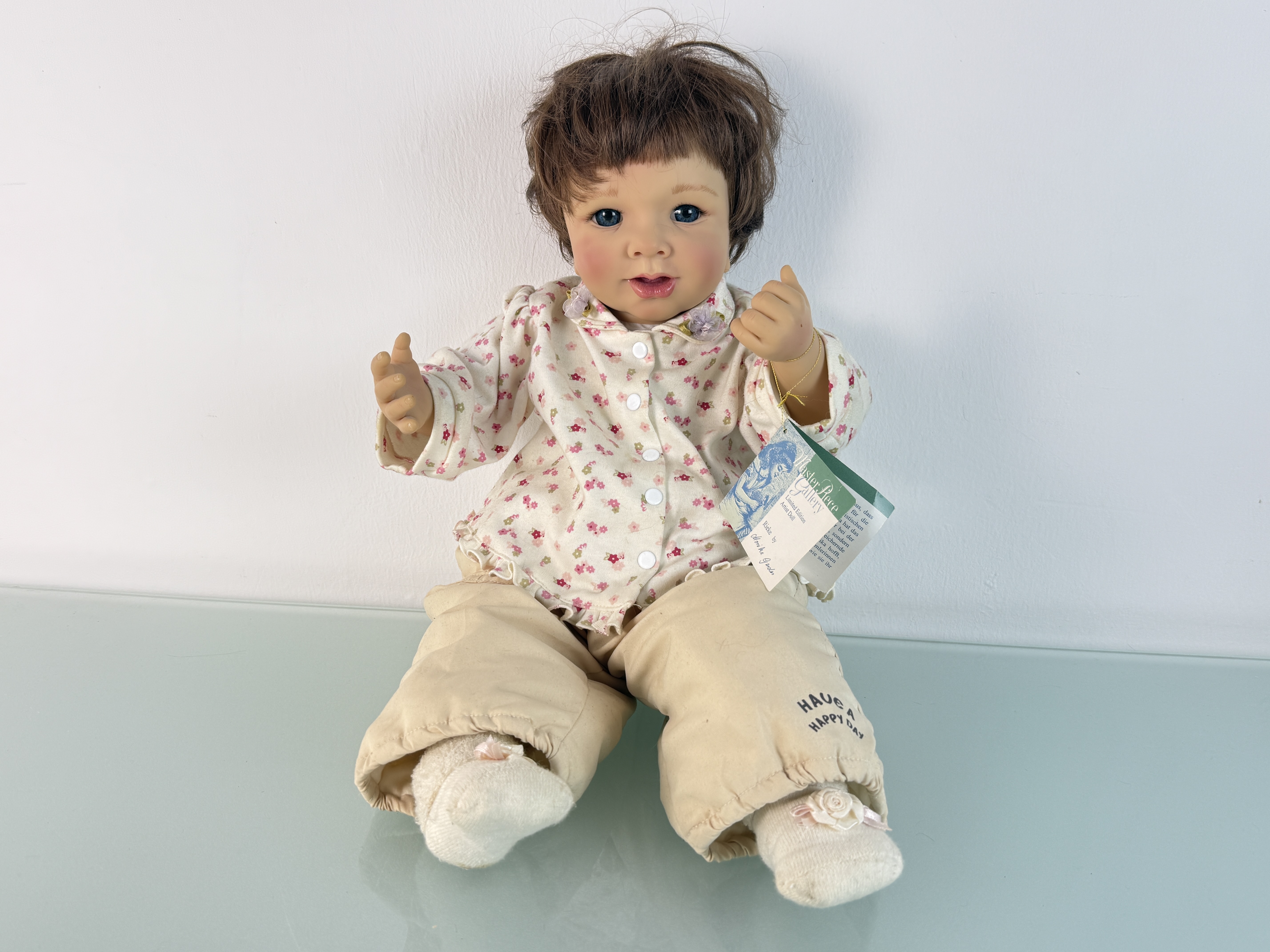 Künstlerpuppe Monika Gerdes Sammler Vinyl Puppe 57 cm. Top Zustand siehe Fotos
