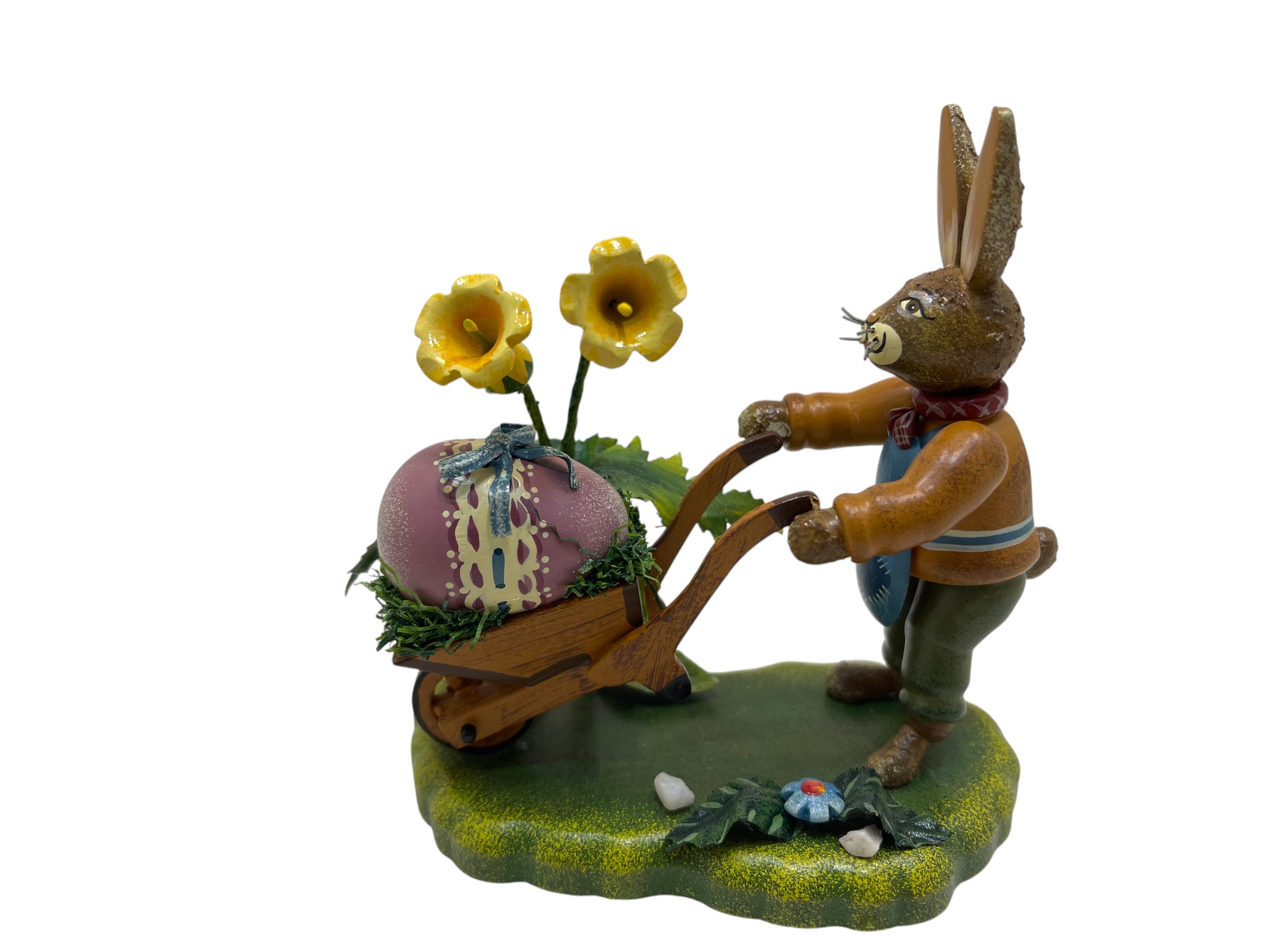 Erzgebirge Sammler Figur Hubrig Hase 10 x 9,5 cm. Top Zustand