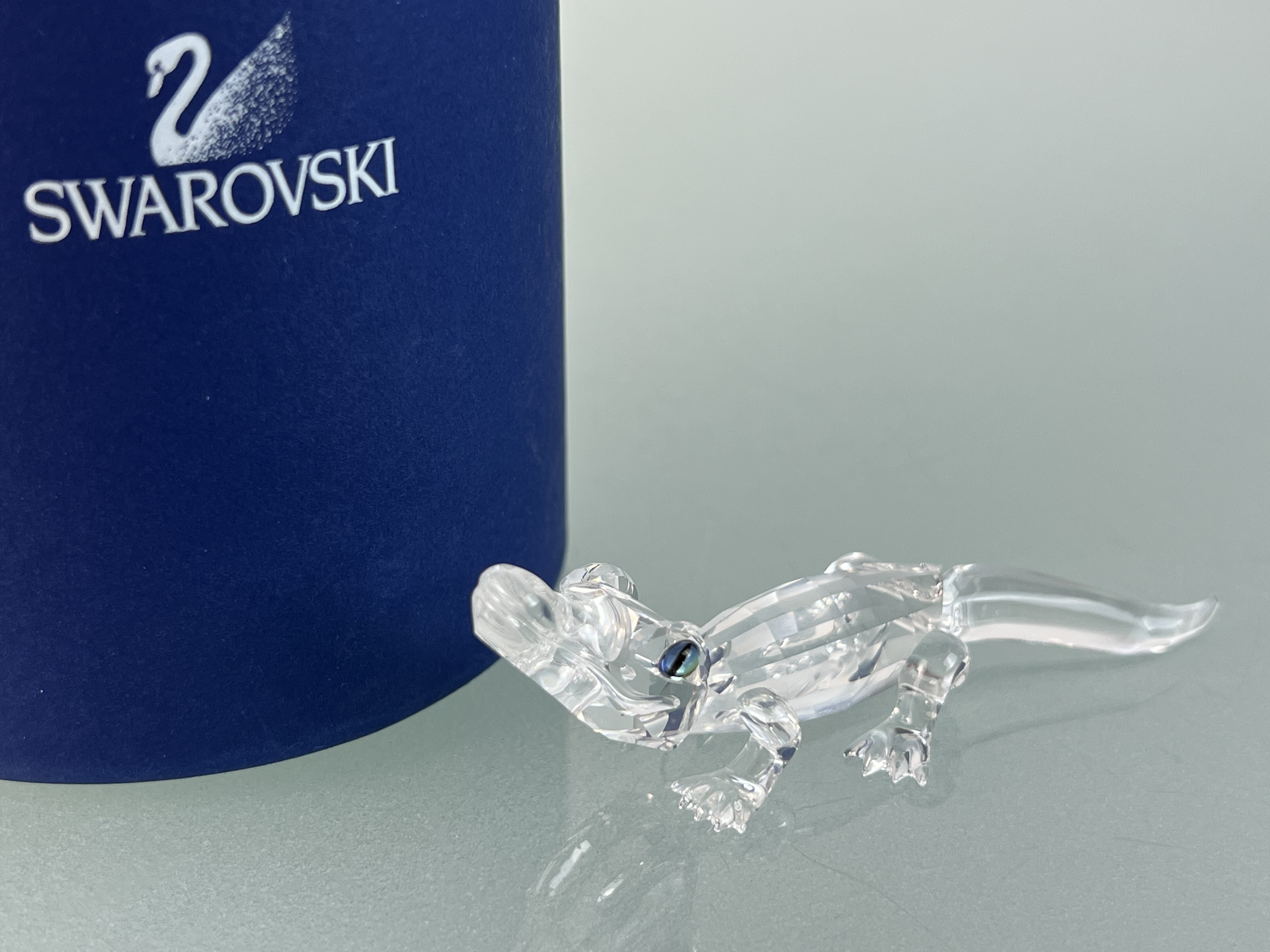  Swarovski Figur 221629 Krokodil 8,5 cm. Mit OVP + Zertifikat. Top Zustand