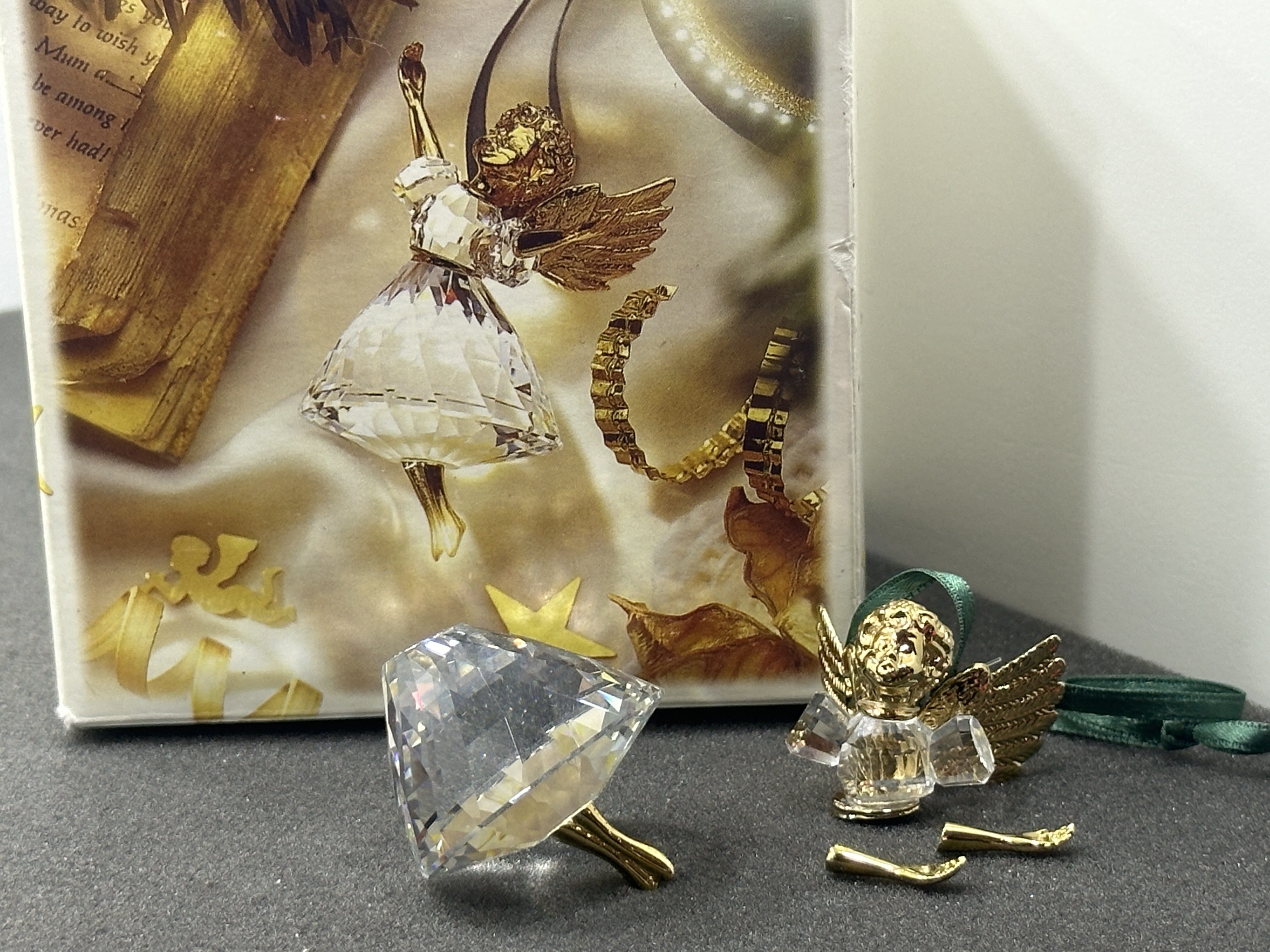 Swarovski Figur 203083 Weihnachtsengel 1996 Ornament 7 cm (Defekt) OVP. Zustand siehe Fotos