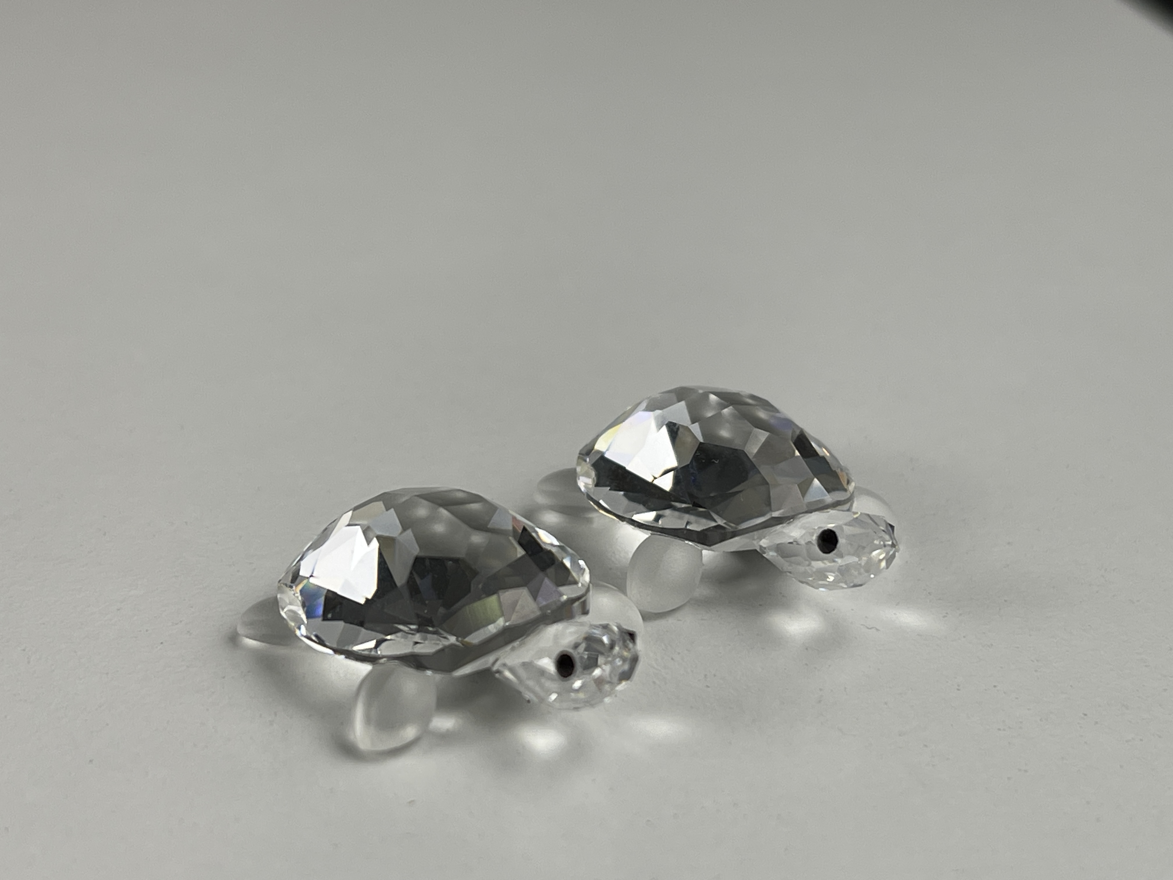 Swarovski Kristall 220960 Figur 2 Schildkröten je 2,6 cm. Top Zustand 