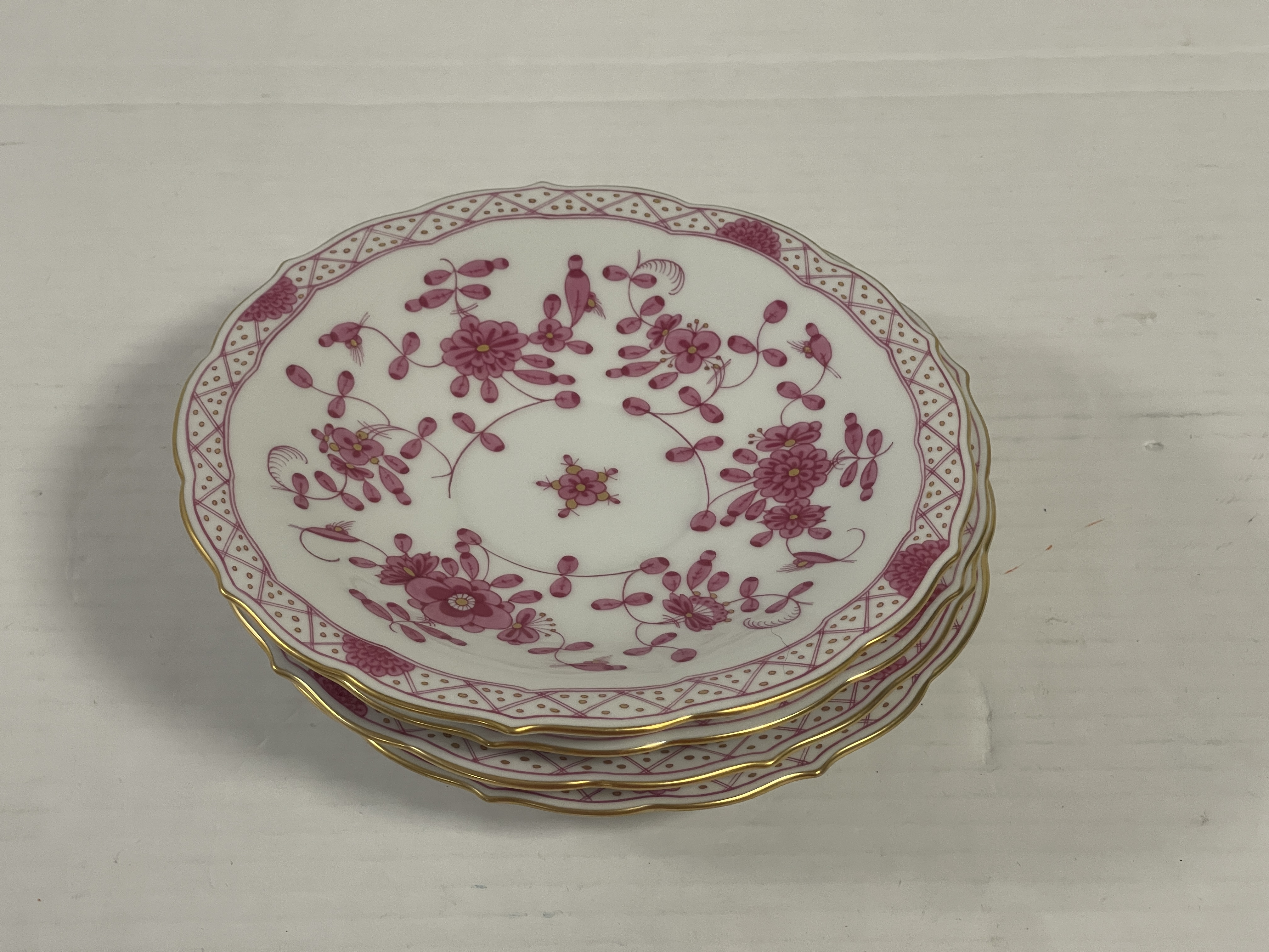  Meissen Porzellan  Teller  4 Stück je Ø: 15 cm.  - Top Zustand    