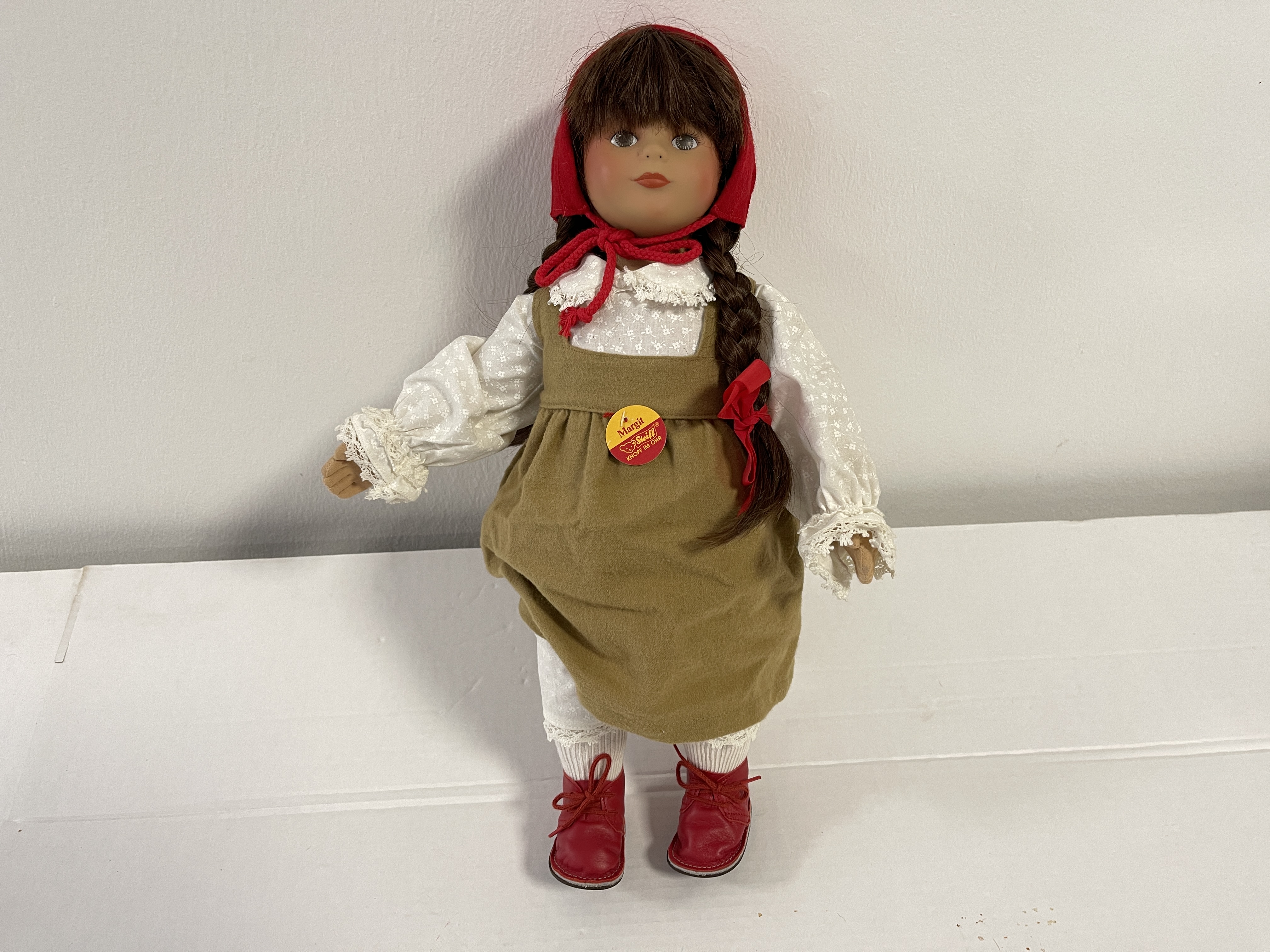 Steiff Künstlerpuppe Margit Puppe 43 cm. Top Zustand 