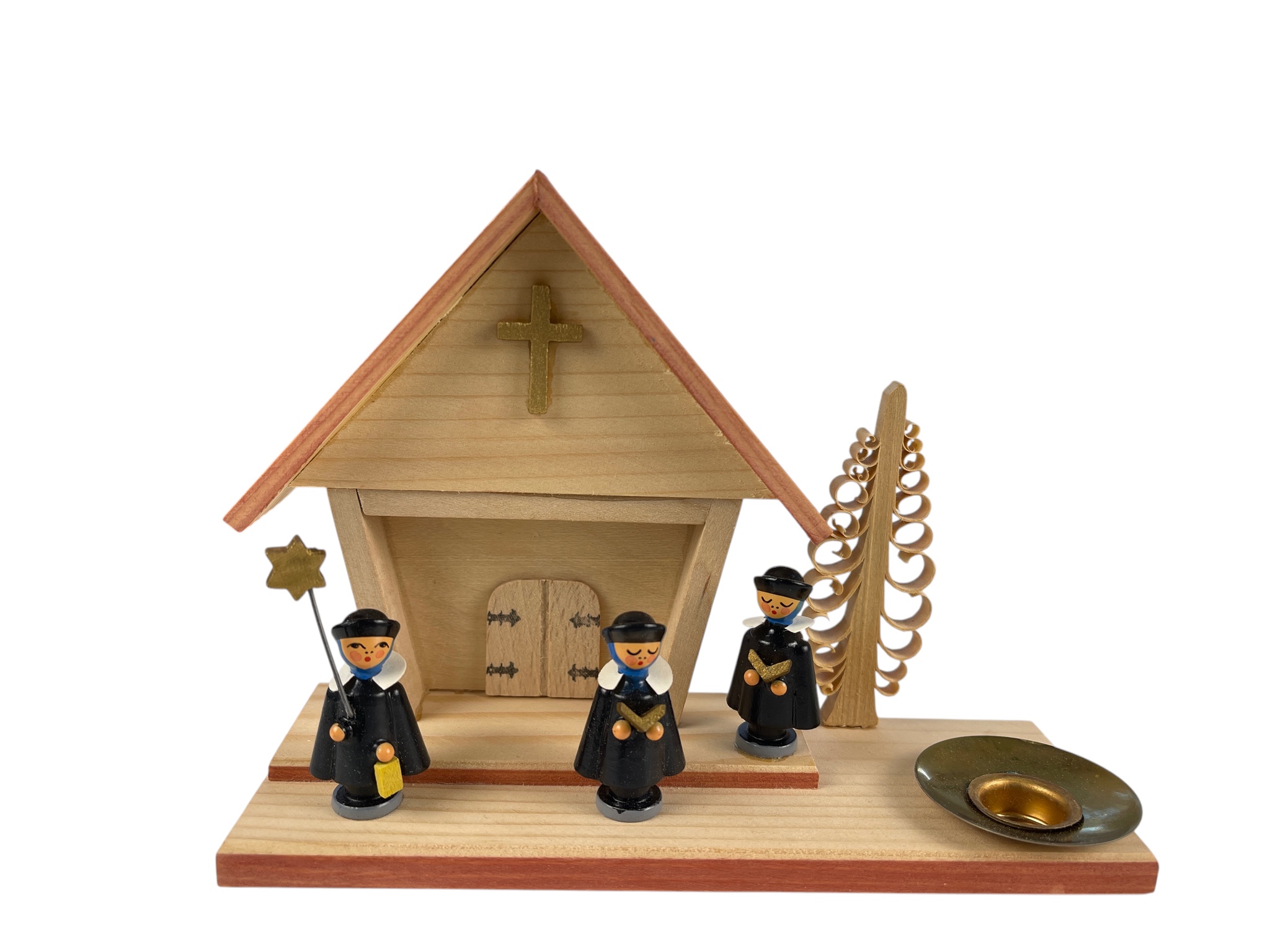  Erzgebirge Figur Kapelle 12 x 15,5 x 5 cm. Top Zustand