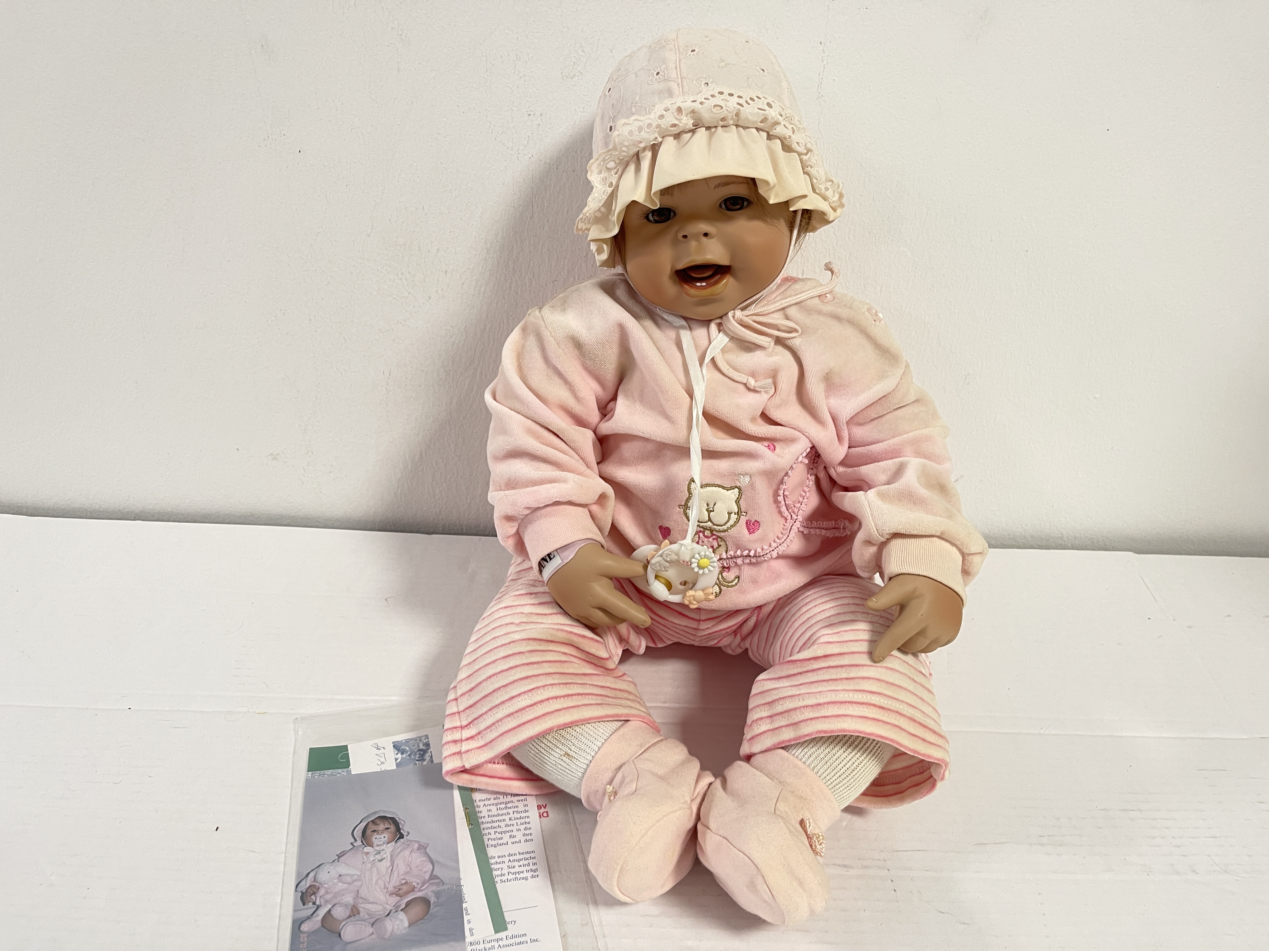 Künstlerpuppe Inge Tenbusch Porzellan Puppe 54 cm. Zustand siehe Fotos