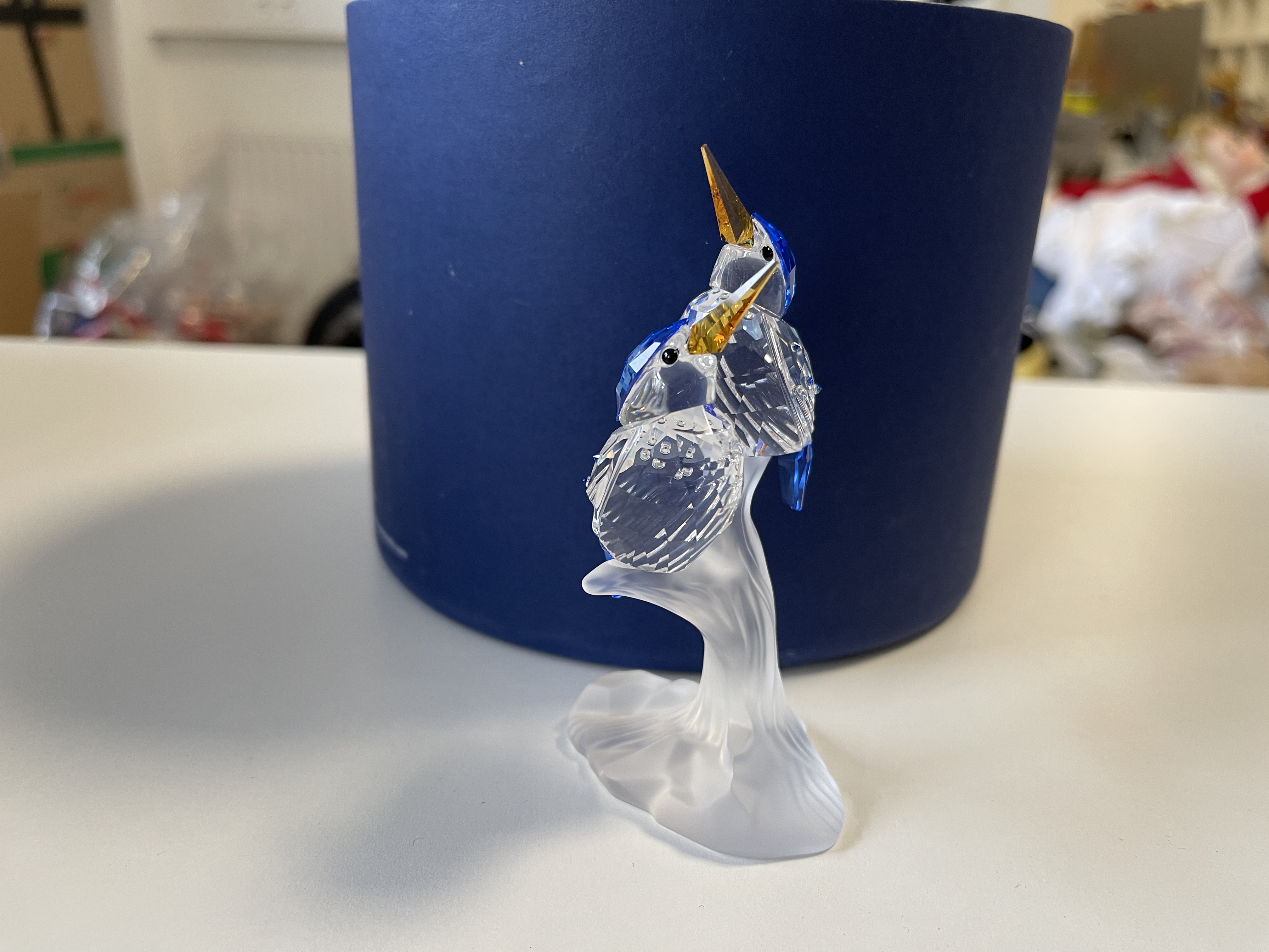  Swarovski Figur 623323 Eisvögel 10,2 cm. - Ovp & Zertifikat - Top Zustand 