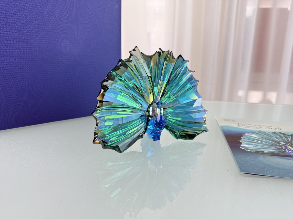 Swarovski Figurine 5063694 ScS Arya Peacock 15.2 x 11.1 x 5.1 cm