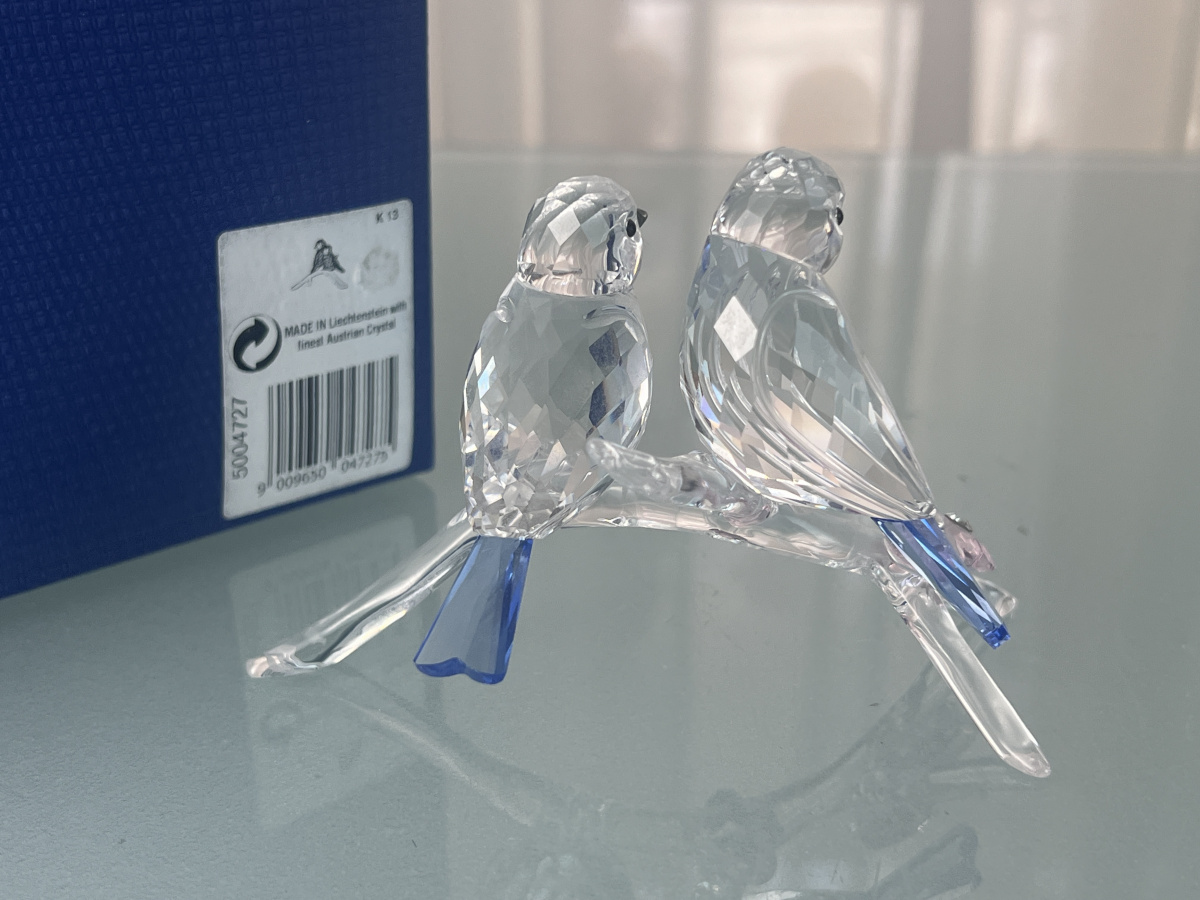 スワロフスキー SWAROVSKI ラブスワン ハート 2羽 白鳥