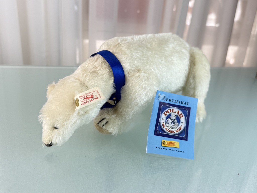 テレビ teddy Steiff Animal Teddy Bear 670299 Titanic Polar Bear 25 Cm