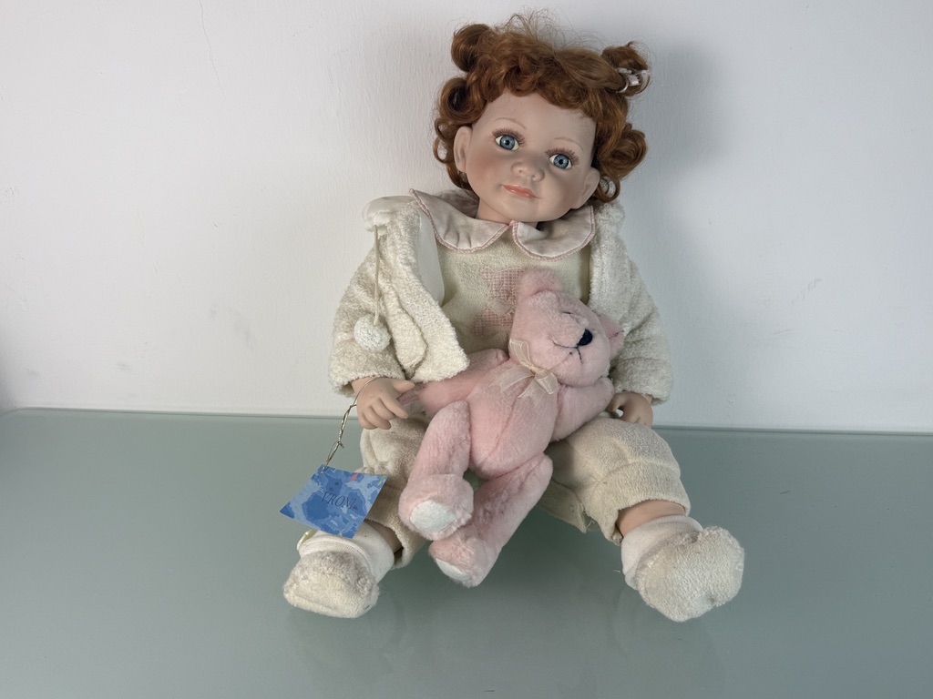 Poupée D'artiste En Porcelaine – 53 Cm – Collection – Excellent état