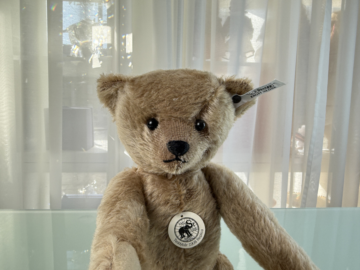 完品 シュタイフ Steiff Original Teddybear Steiff- Original Teddy Bear Replica 1909, Honey Mohair (0165