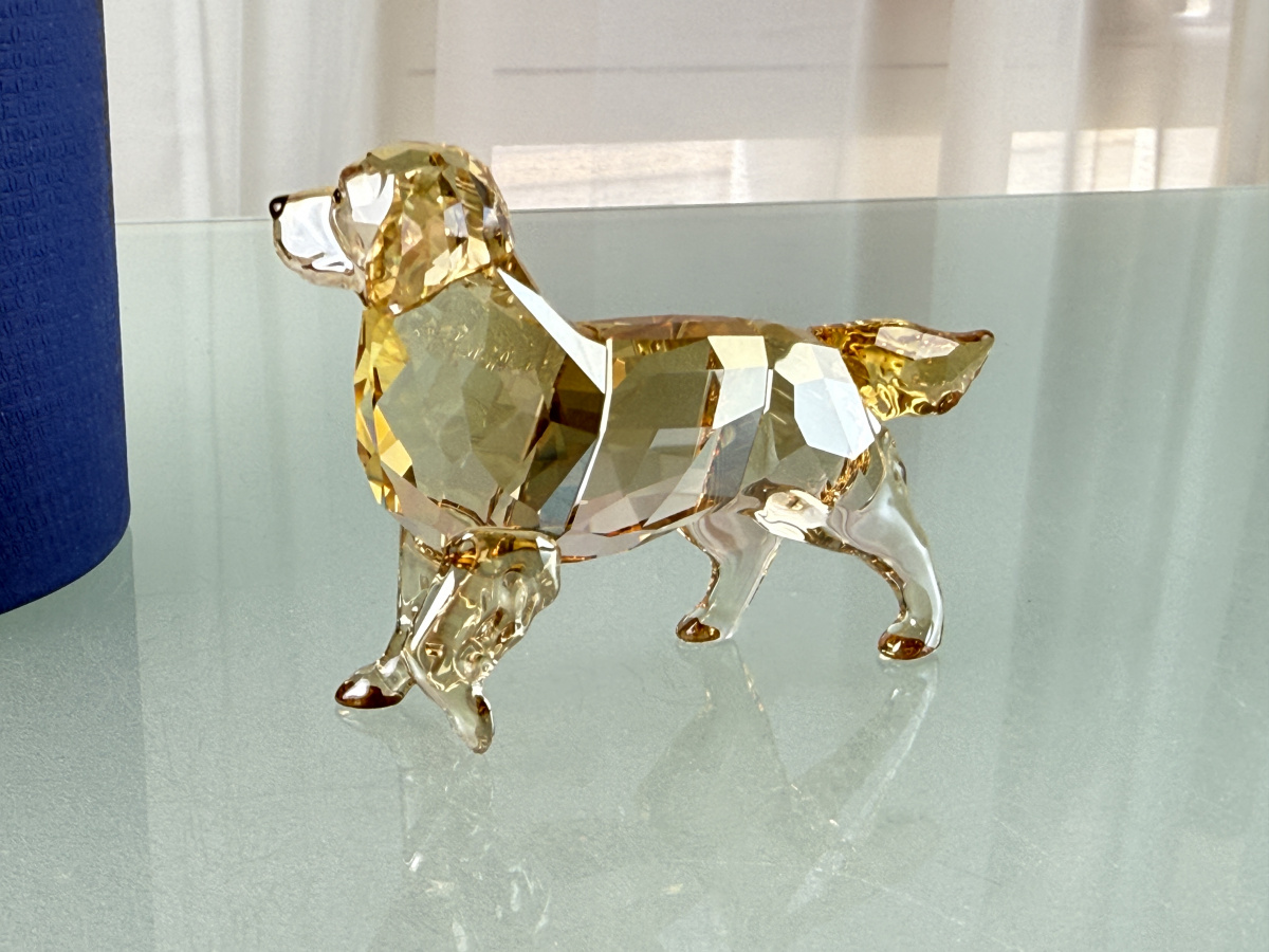 Swarovski Figurine 1142823 Dog Golden Retriever 8.3 cm Original