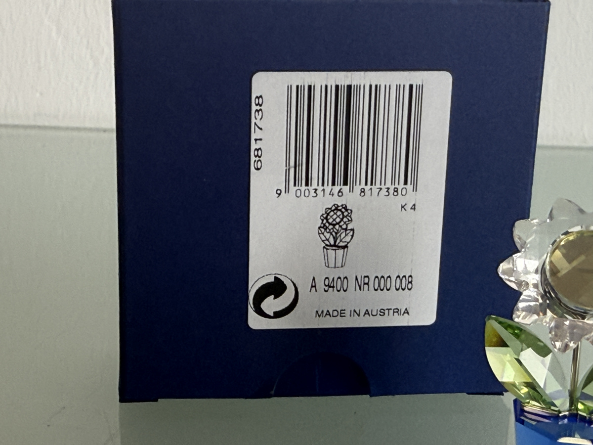 Swarovski Figurine 681738 Flower Pot Flower 5 cm Original